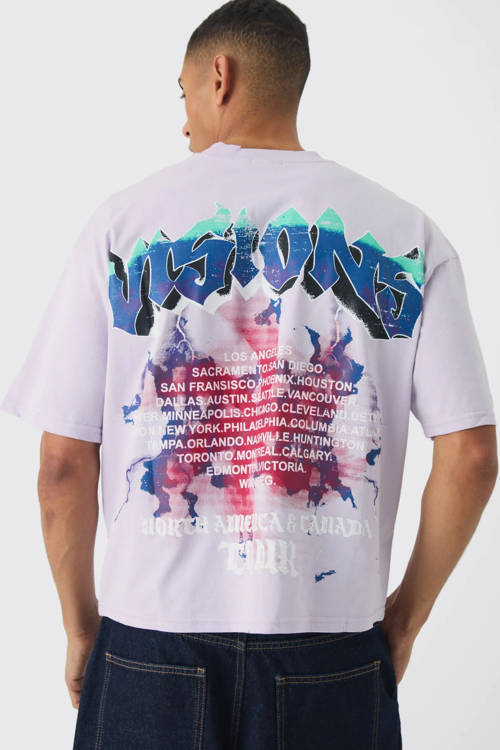 Oversized Boxy Heavyweight Graphic T-shirt | BoohooMAN UK