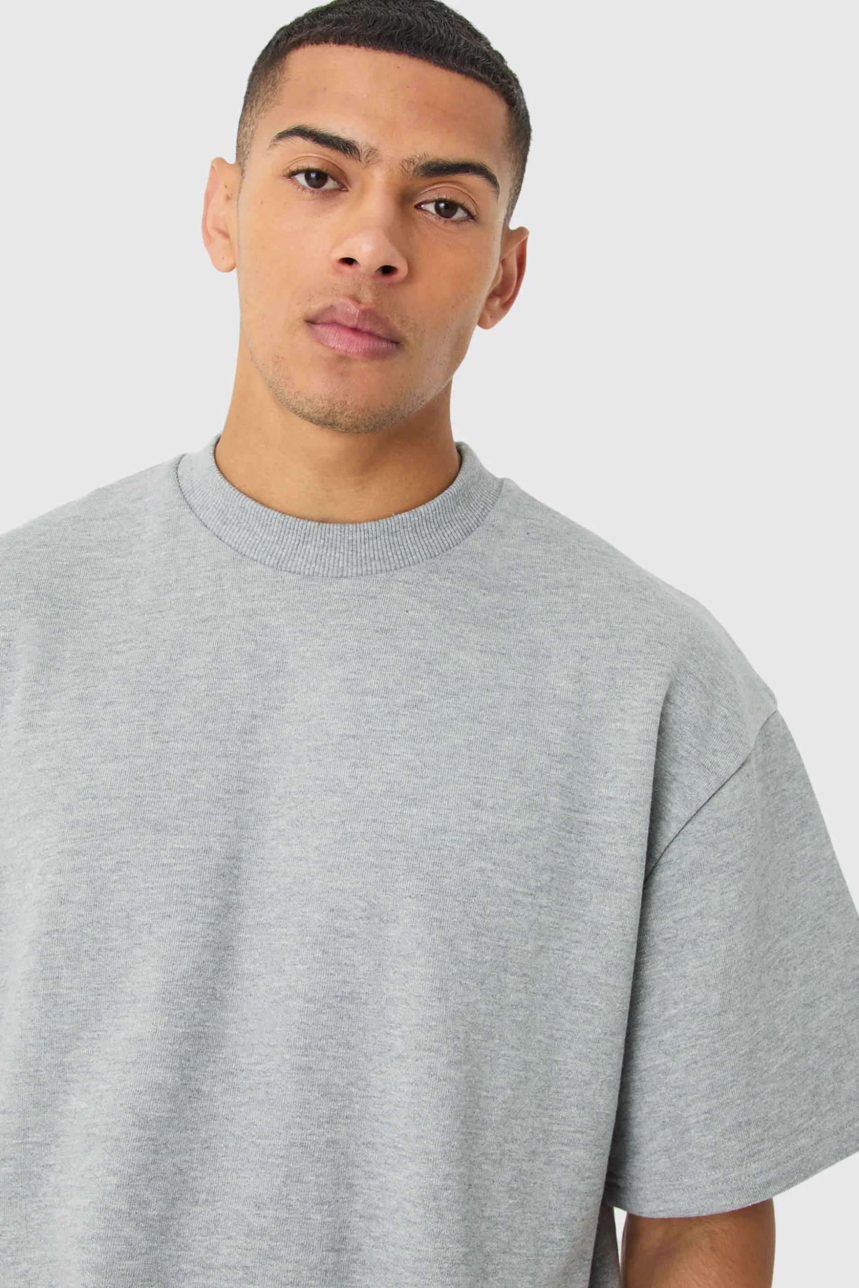 Oversized Boxy Heavyweight Short Sleeve Sweatshirt | BoohooMAN UK