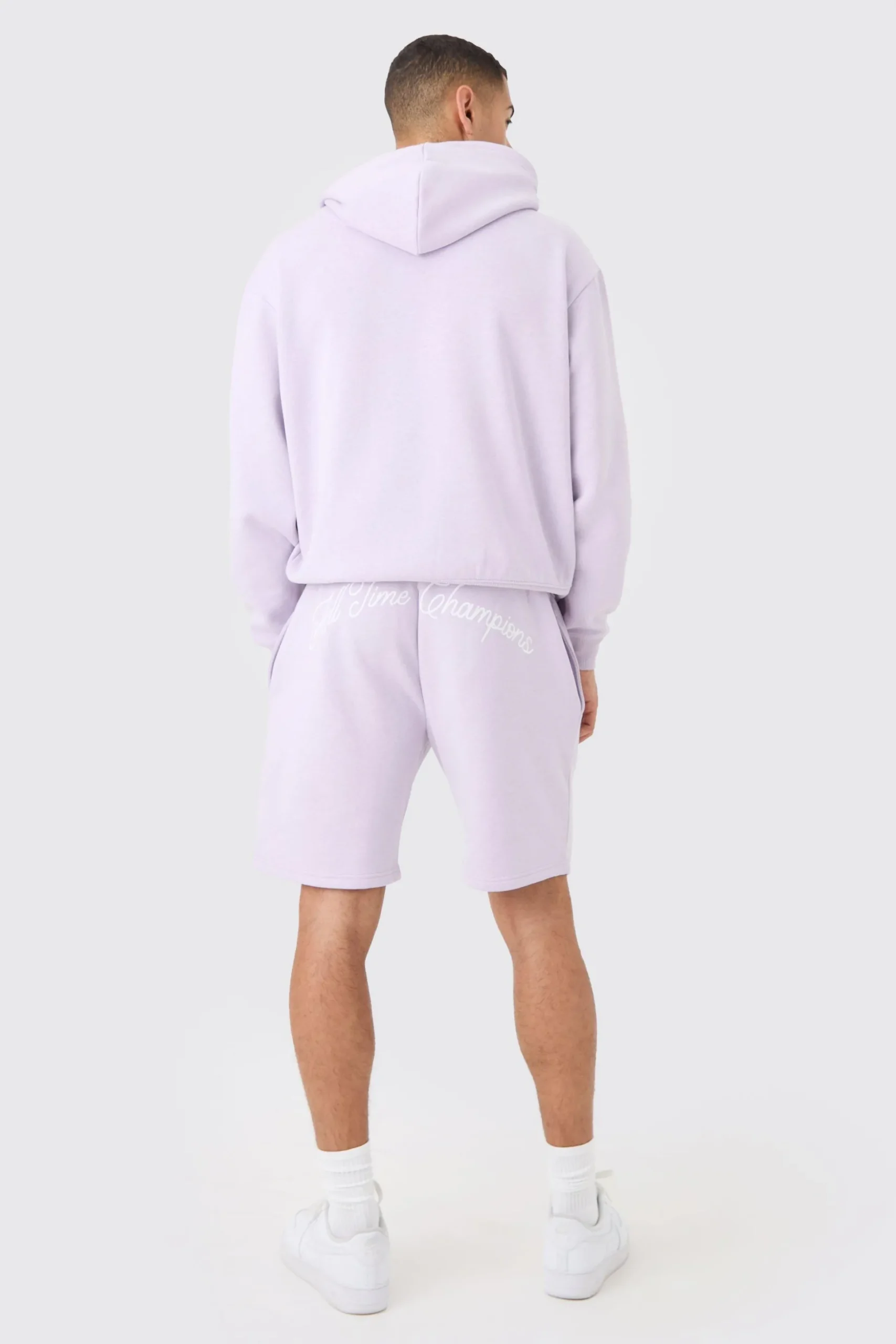 Oversized Boxy Homme Hooded Short Tracksuit | BoohooMAN UK