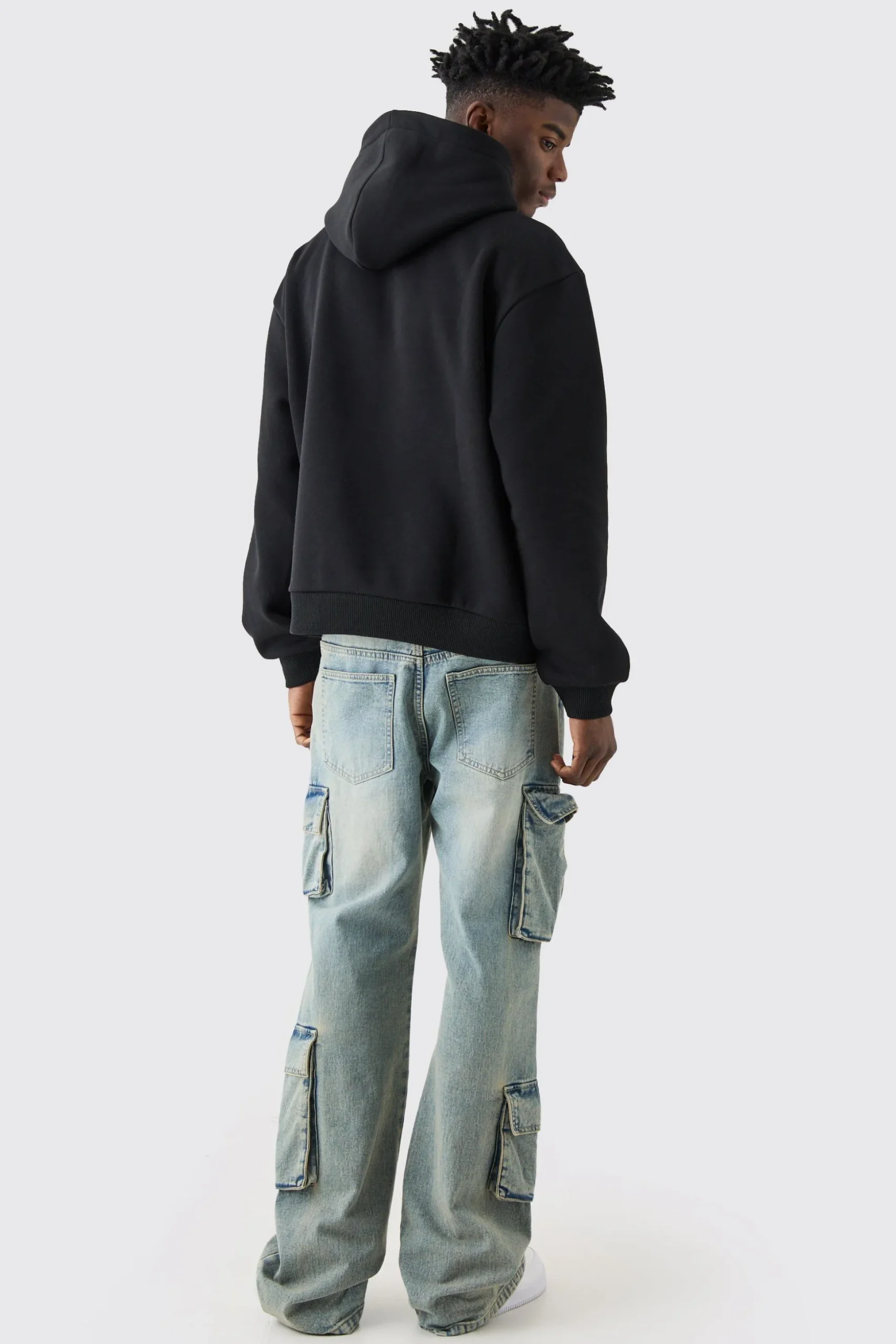 Oversized Boxy Homme Star Hoodie | BoohooMAN UK