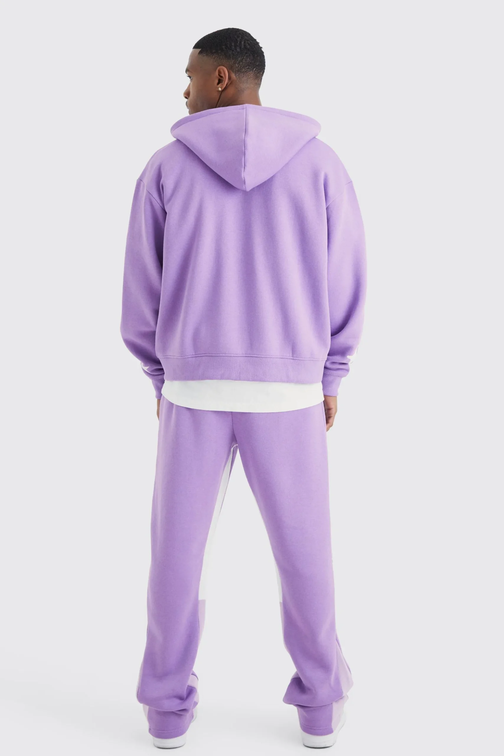Oversized Boxy Hooded Gusset Tracksuit | BoohooMAN UK