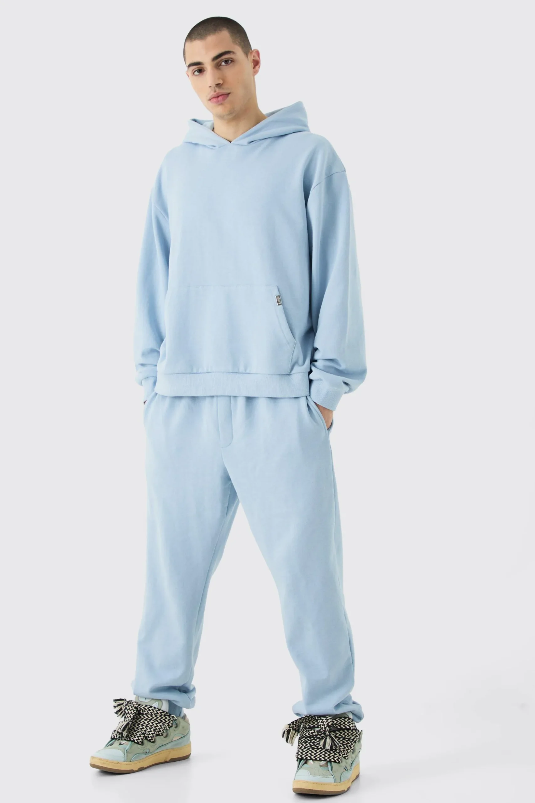 Oversized Boxy Hooded Tracksuit | BoohooMAN UK