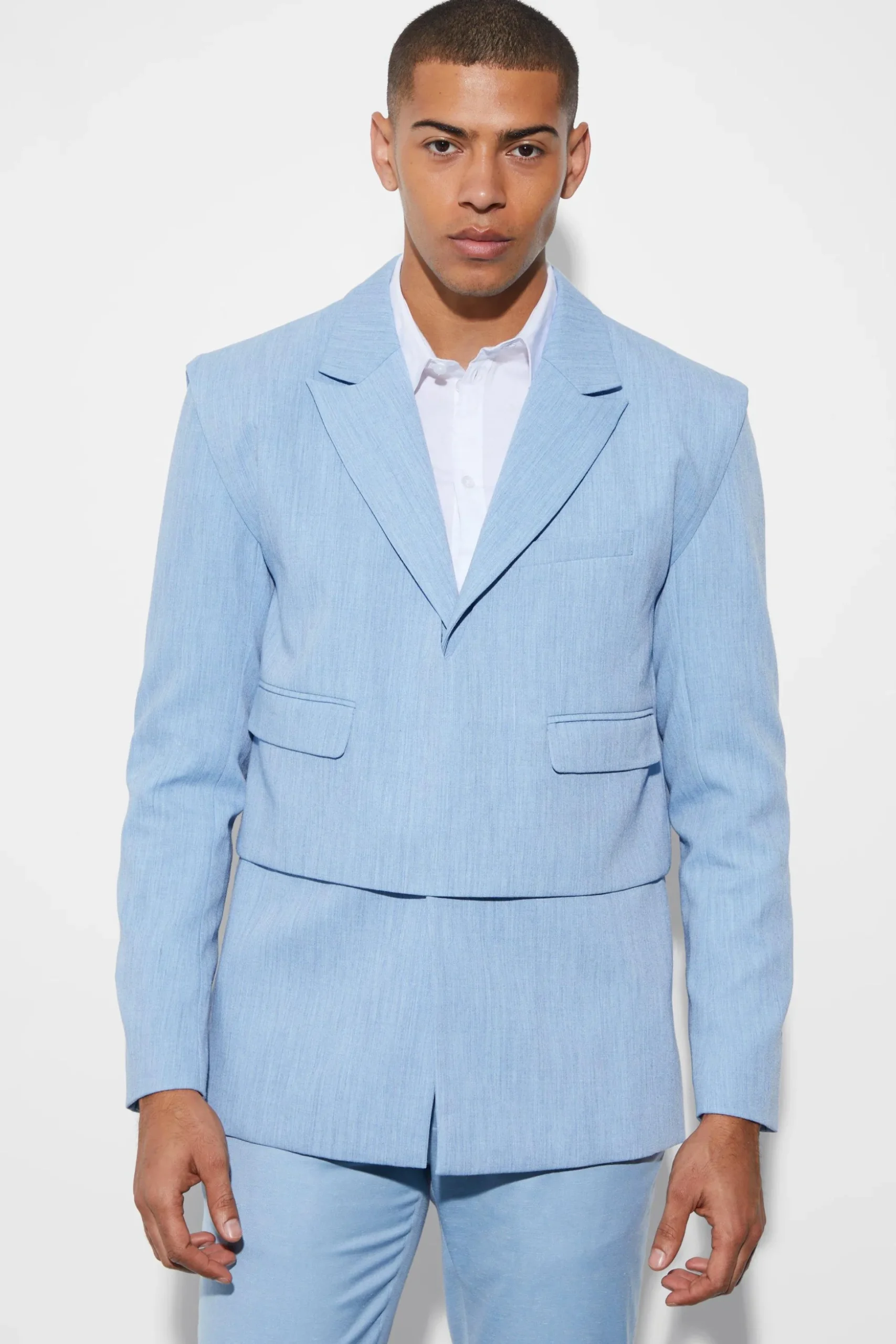 Oversized Boxy Layered Blazer | BoohooMAN UK