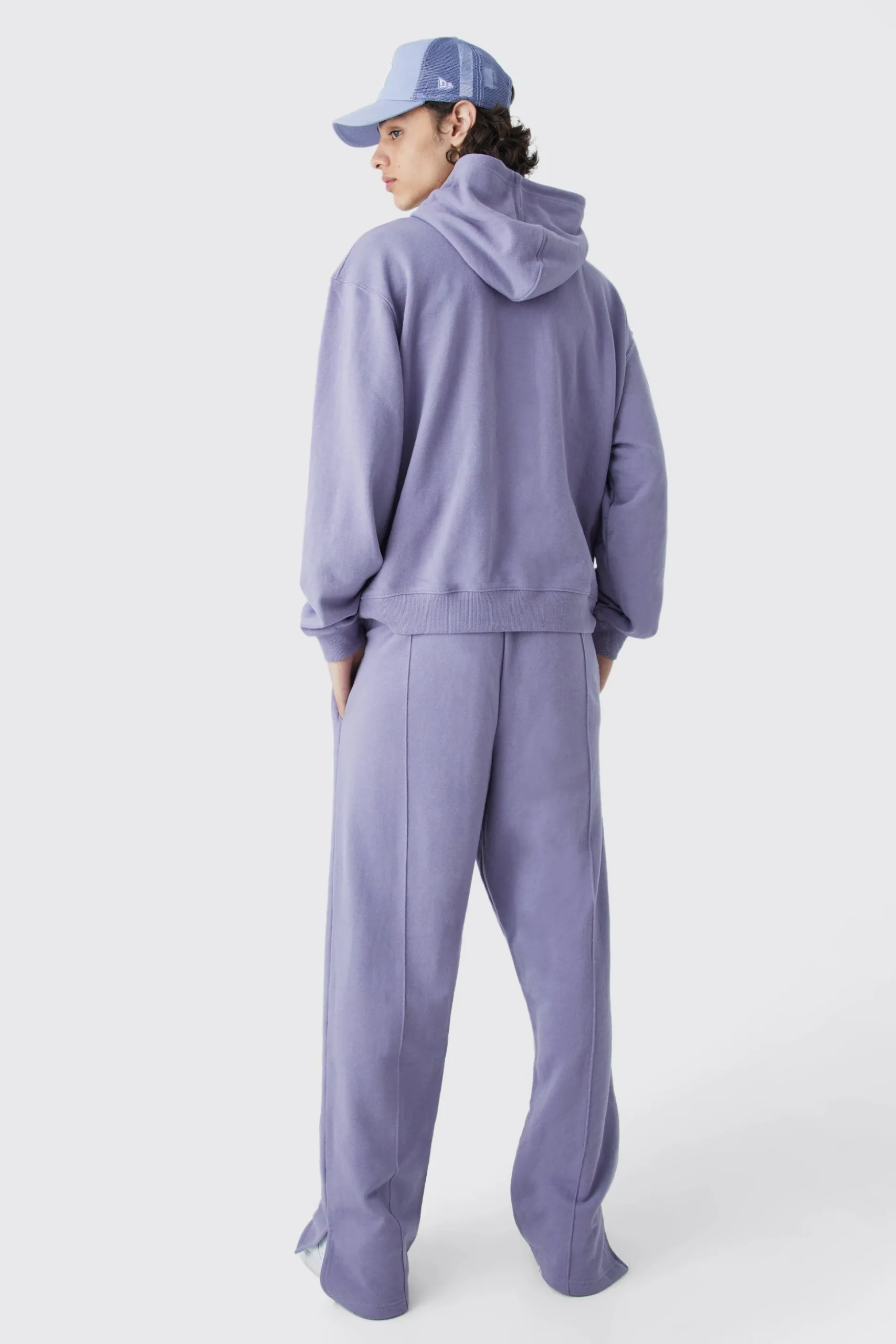 Oversized Boxy Loopback Hoodie | BoohooMAN UK