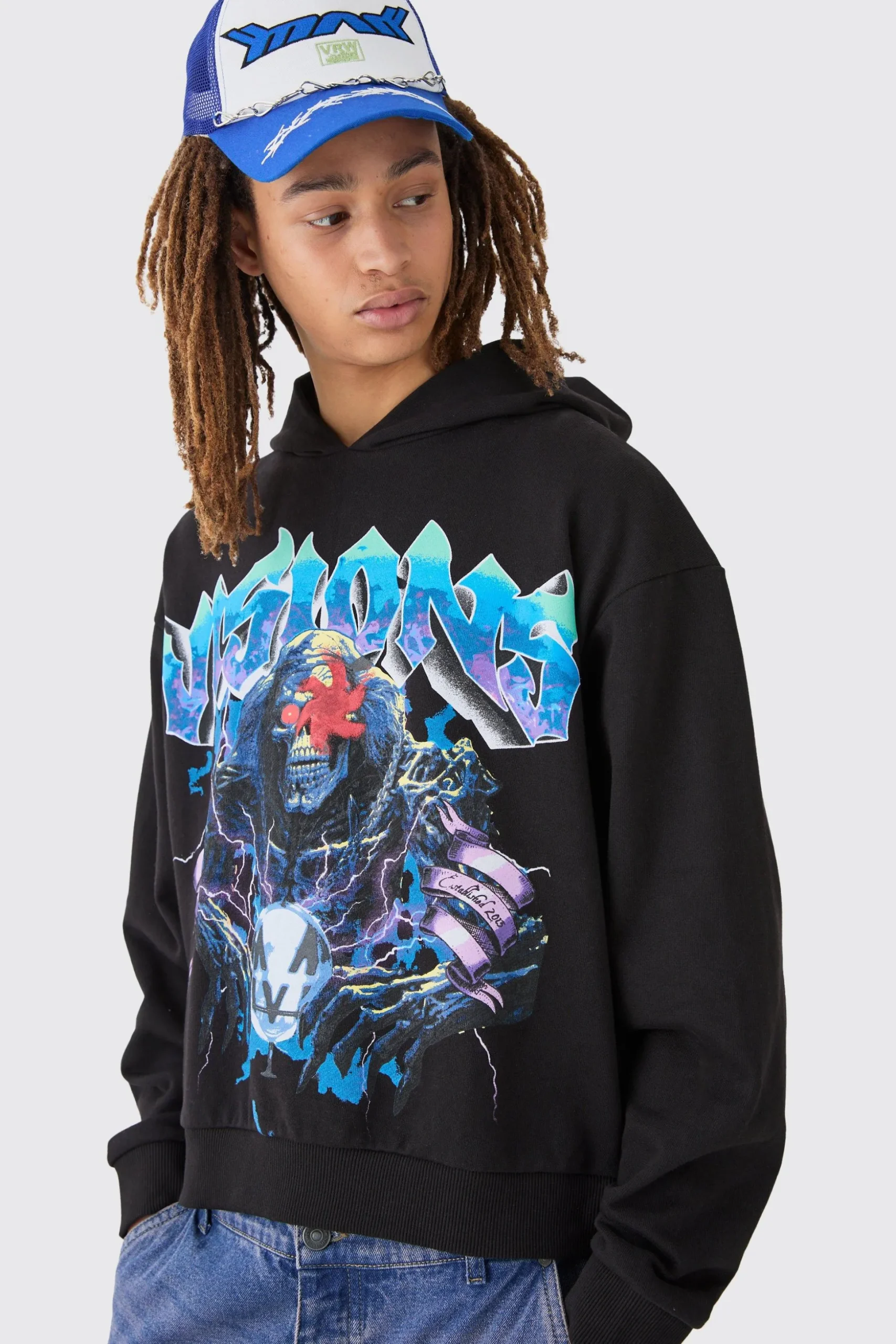 Oversized Boxy Loopback Hoodie | BoohooMAN UK