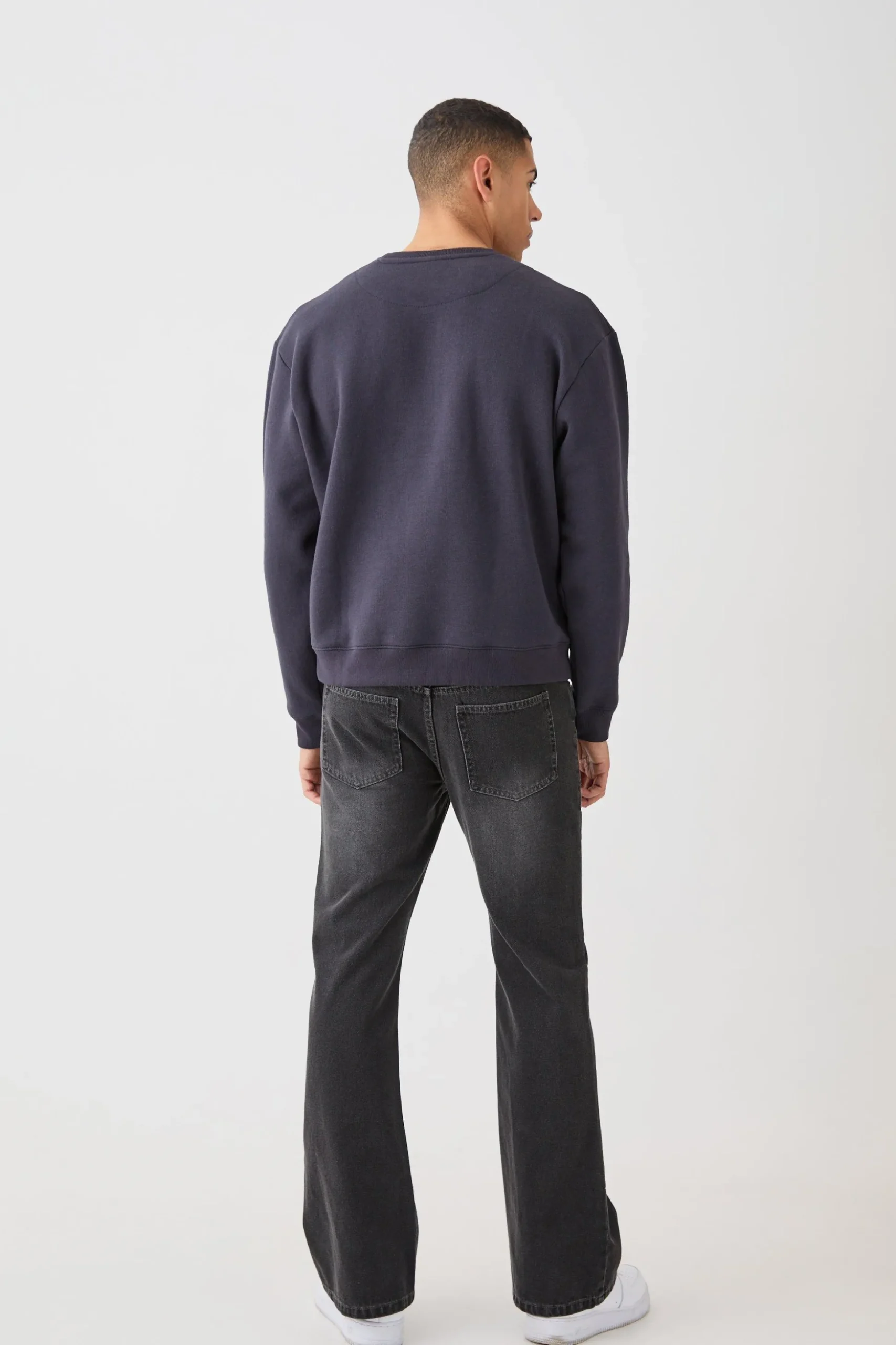 Oversized Boxy Luxury Print Sweatshirt | BoohooMAN UK