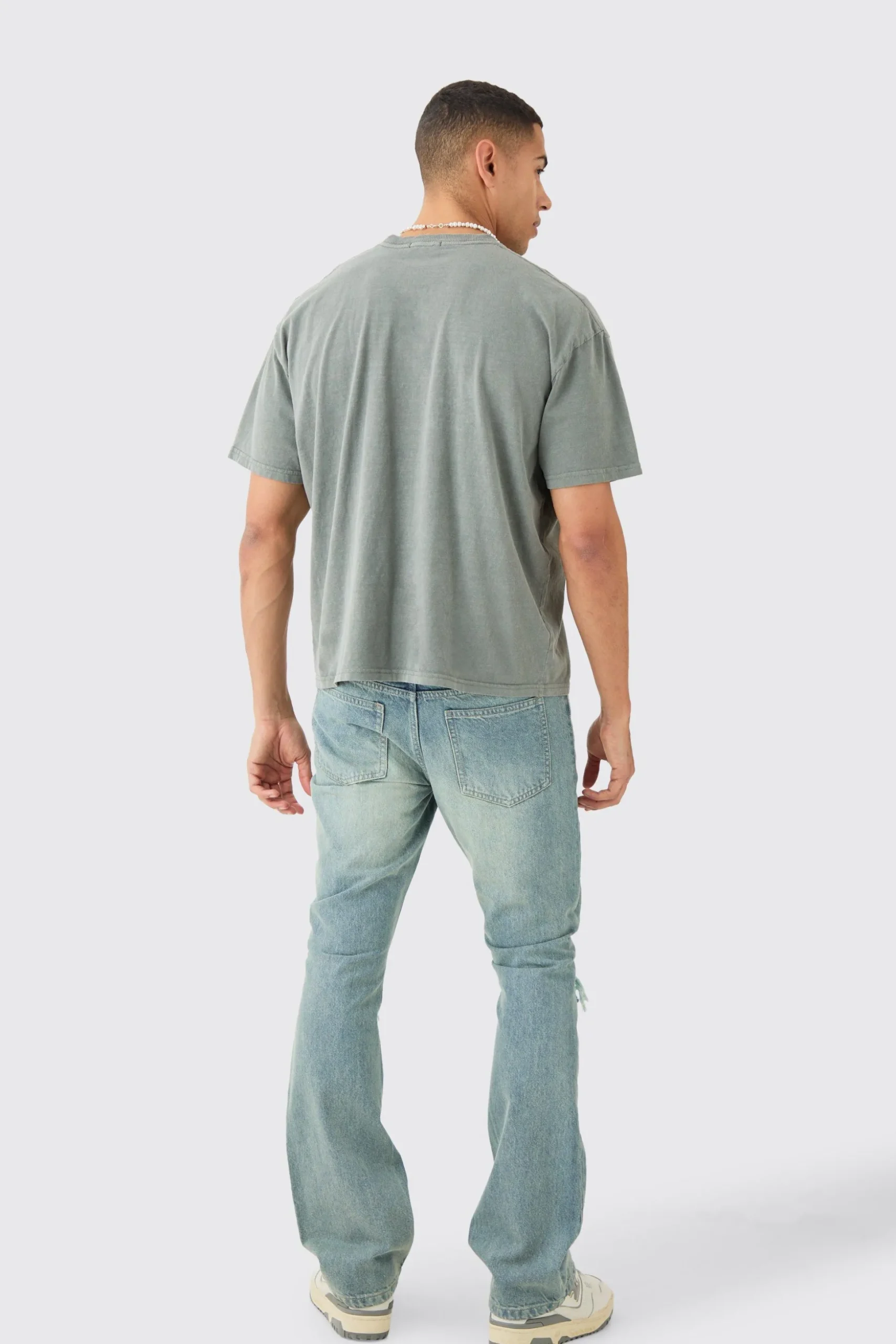 Oversized Boxy Overdye Worldwide T-shirt | BoohooMAN UK