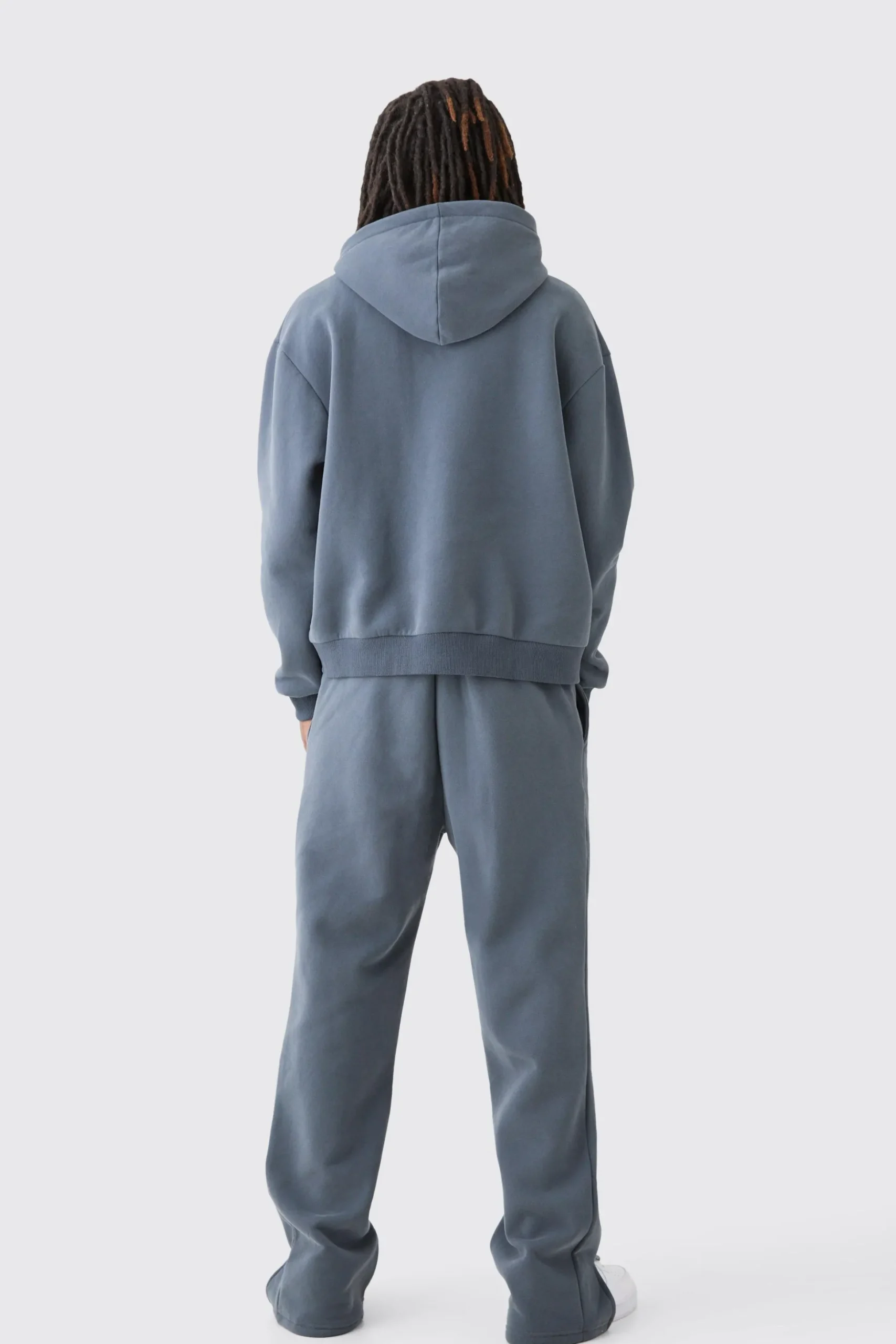 Oversized Boxy Peached Man Dash Split Hem Tracksuit | BoohooMAN UK