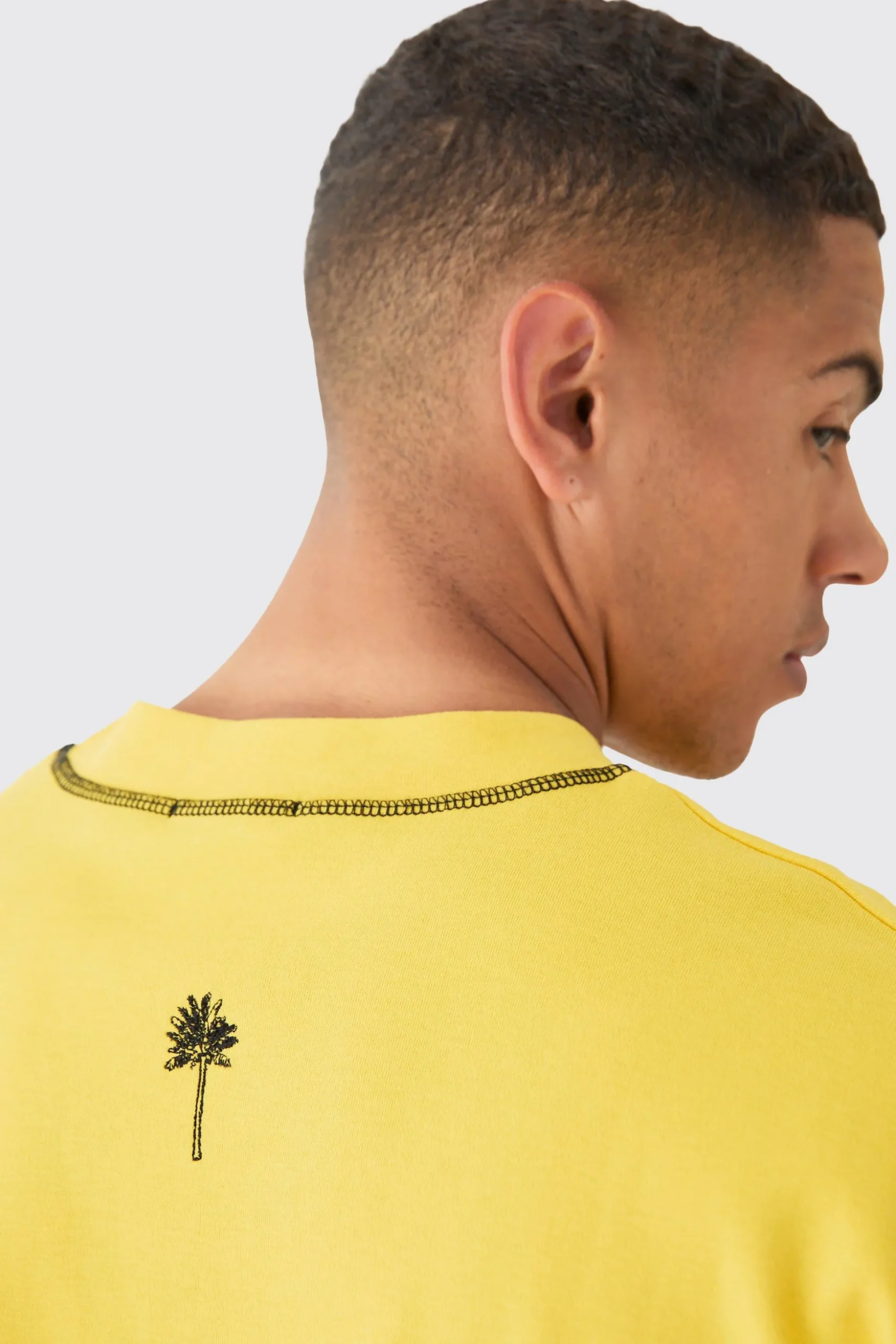 Oversized Boxy Placement Pocket T-shirt | BoohooMAN UK