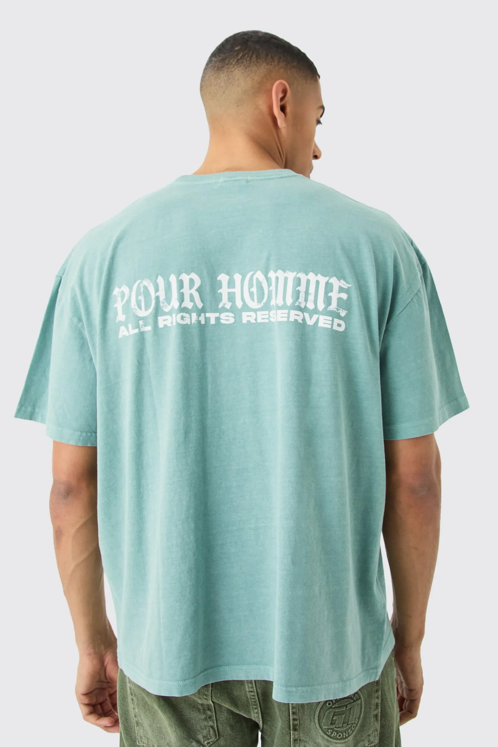 Oversized Boxy Pour Homme Graphic T-shirt | BoohooMAN UK