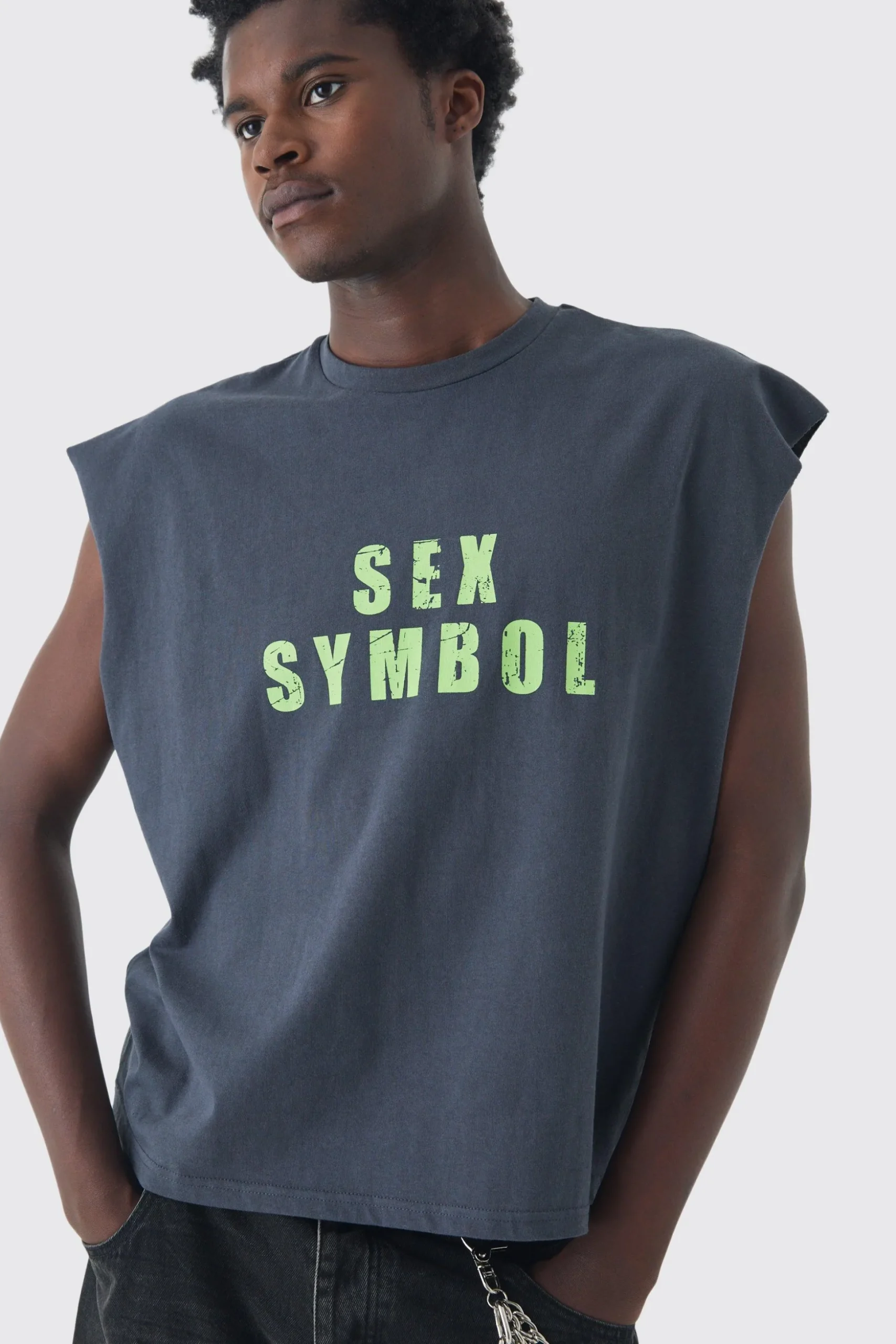 Oversized Boxy Pride Tank | BoohooMAN UK