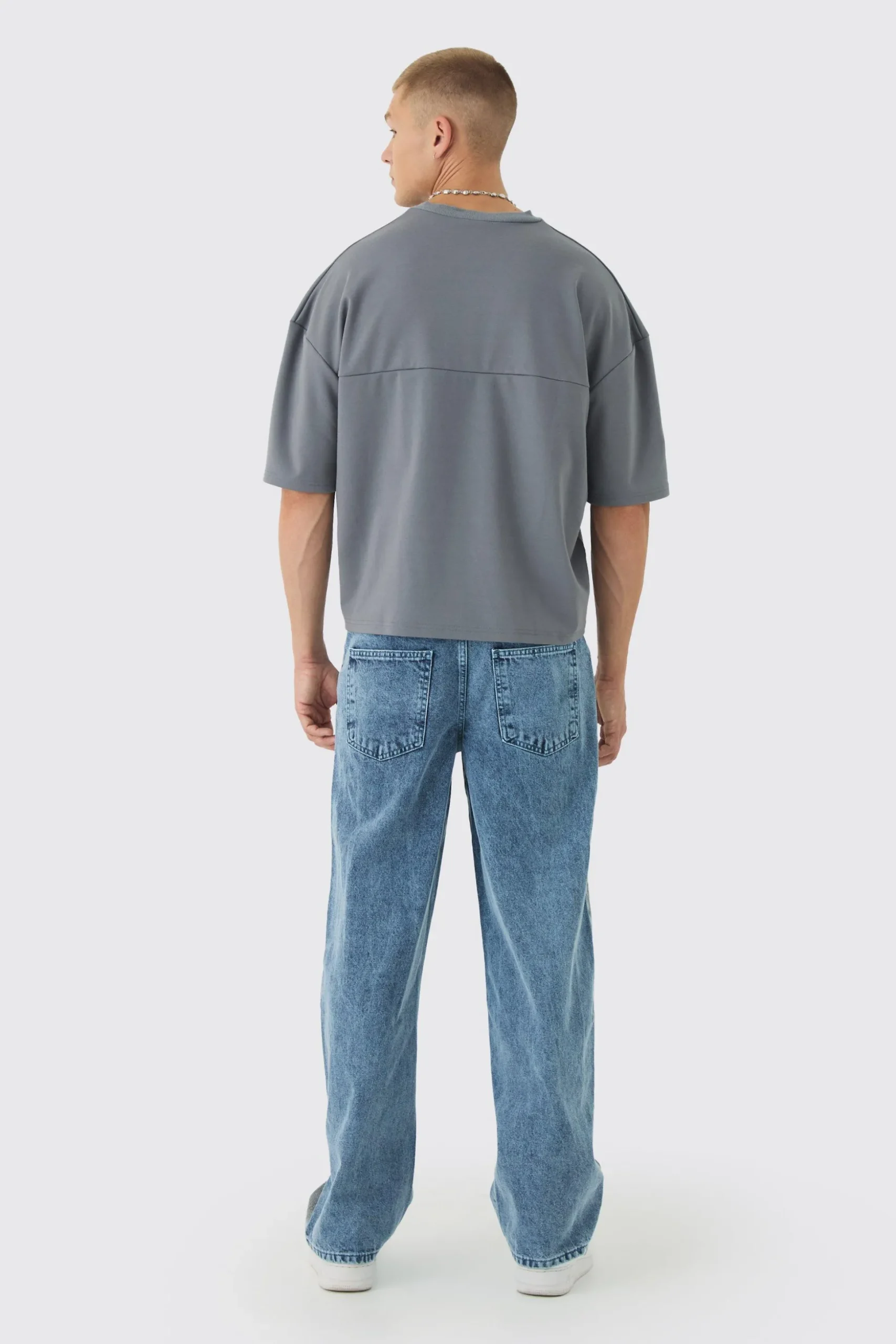 Oversized Boxy Super Heavyweight Premium Football Jersey Top | BoohooMAN UK