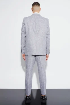 Oversized Boxy Textured Marl Blazer | BoohooMAN UK
