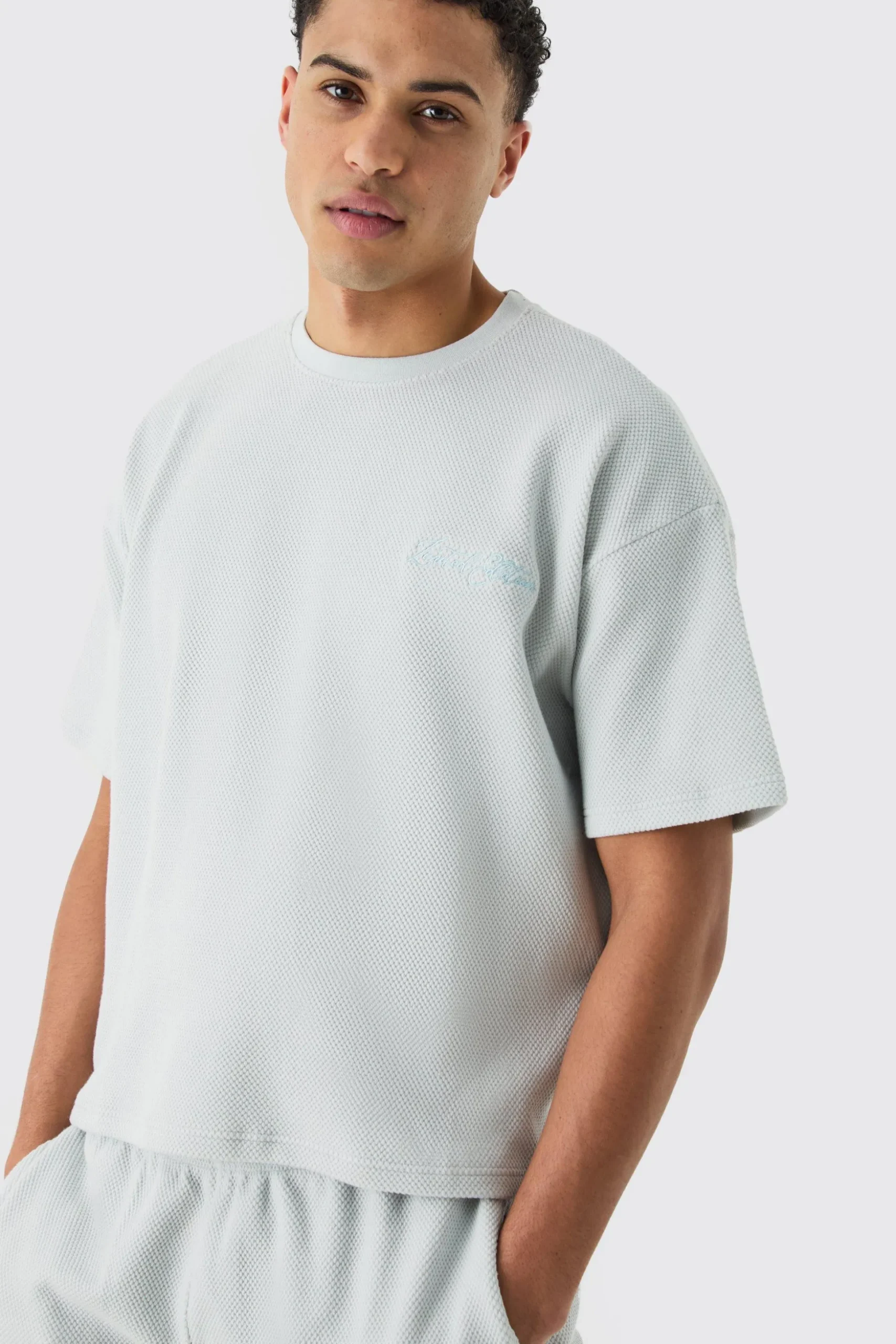 Oversized Boxy T-shirt And Short Set | BoohooMAN UK