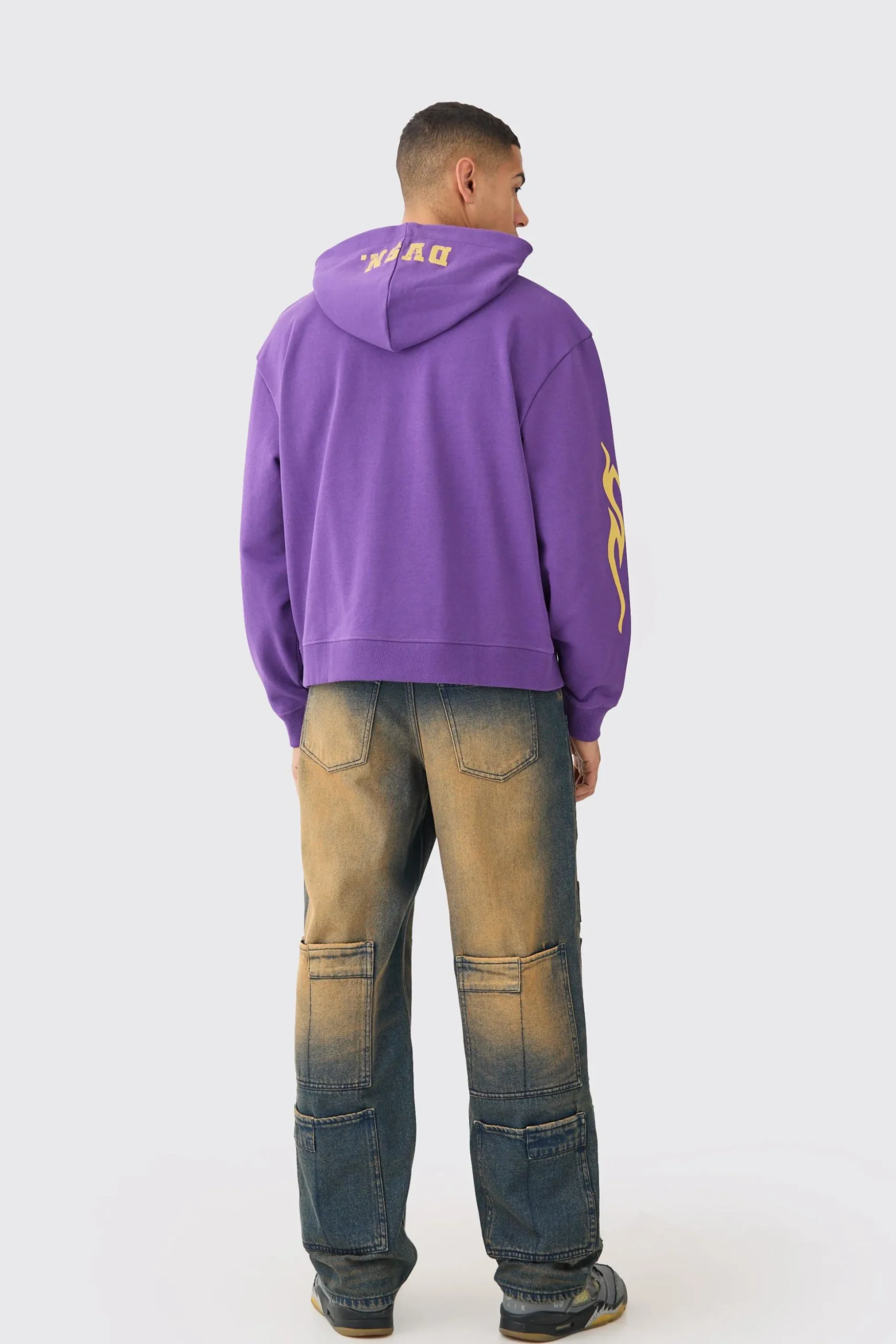 Oversized Boxy Worldwide Varsity Hoodie | BoohooMAN UK