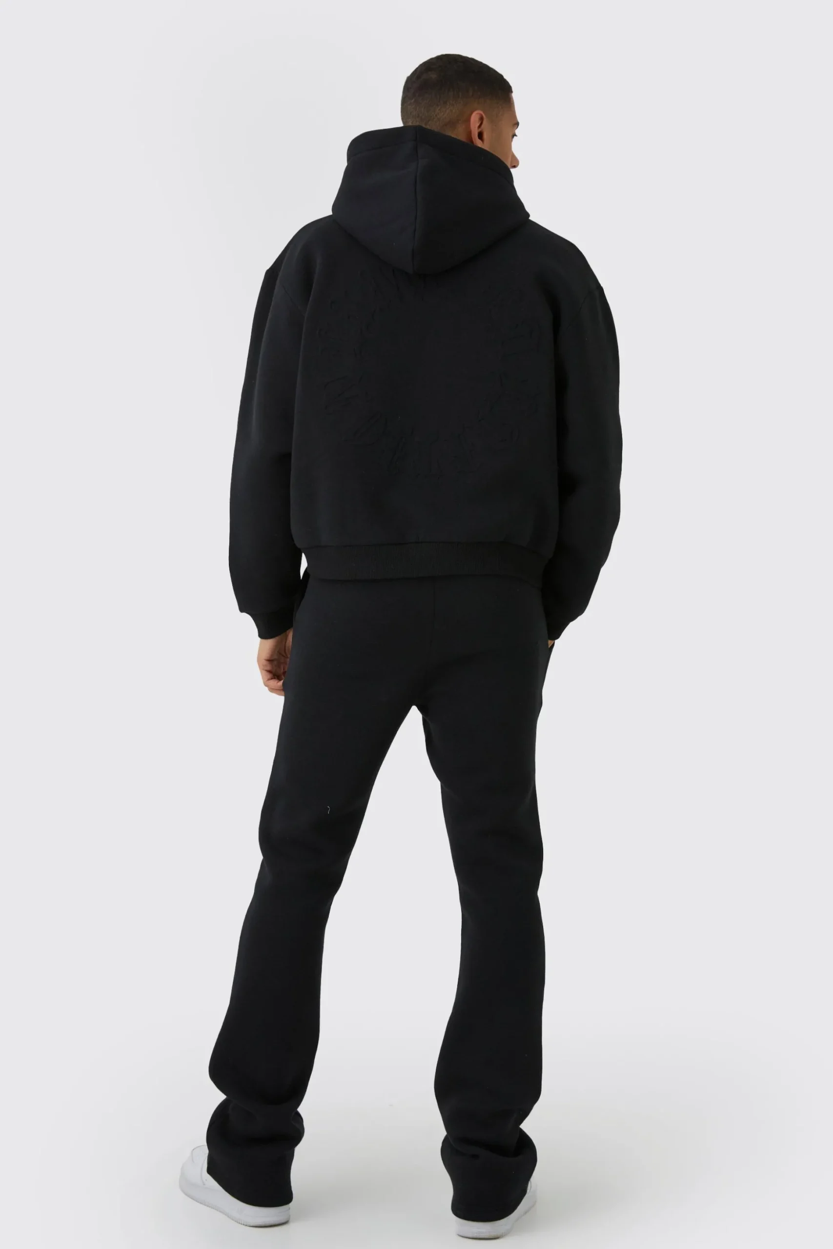 Oversized Boxy Worldwide Embossed Tracksuit | BoohooMAN UK