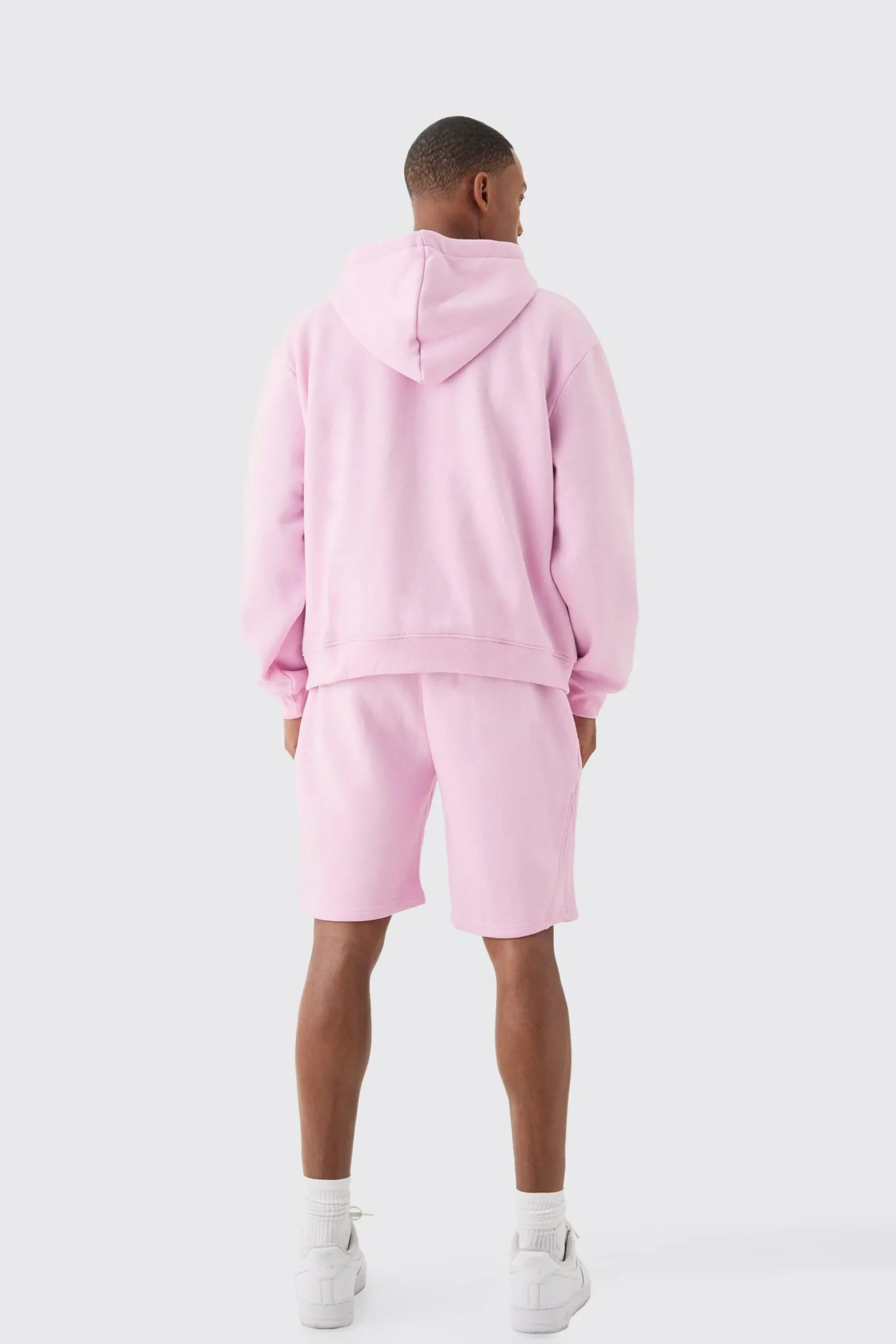 Oversized Boxy Zip Through Side Panel Short Tracksuit | BoohooMAN UK