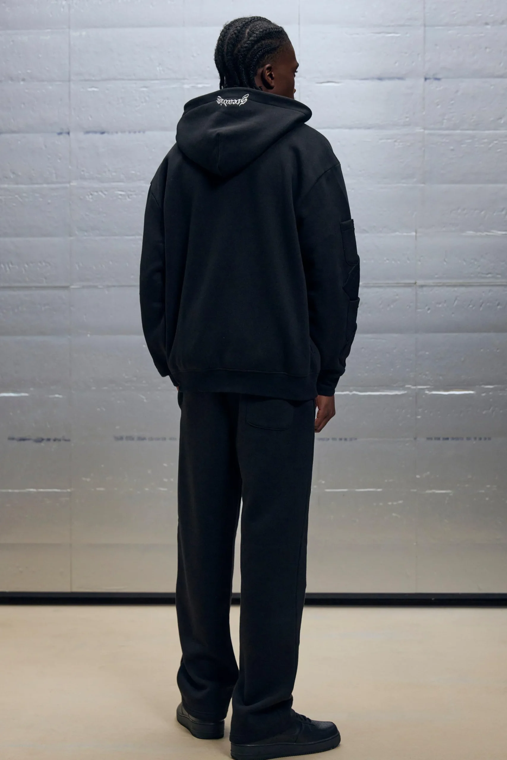 Oversized Boxy Zip Through Pocket Detail Hooded Tracksuit | BoohooMAN UK