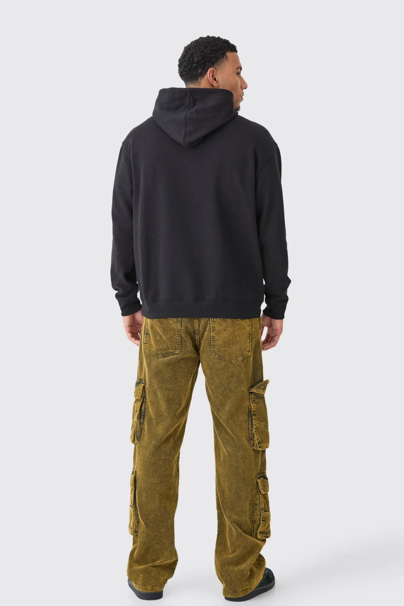 Oversized Camo Flock Print Hoodie | BoohooMAN UK