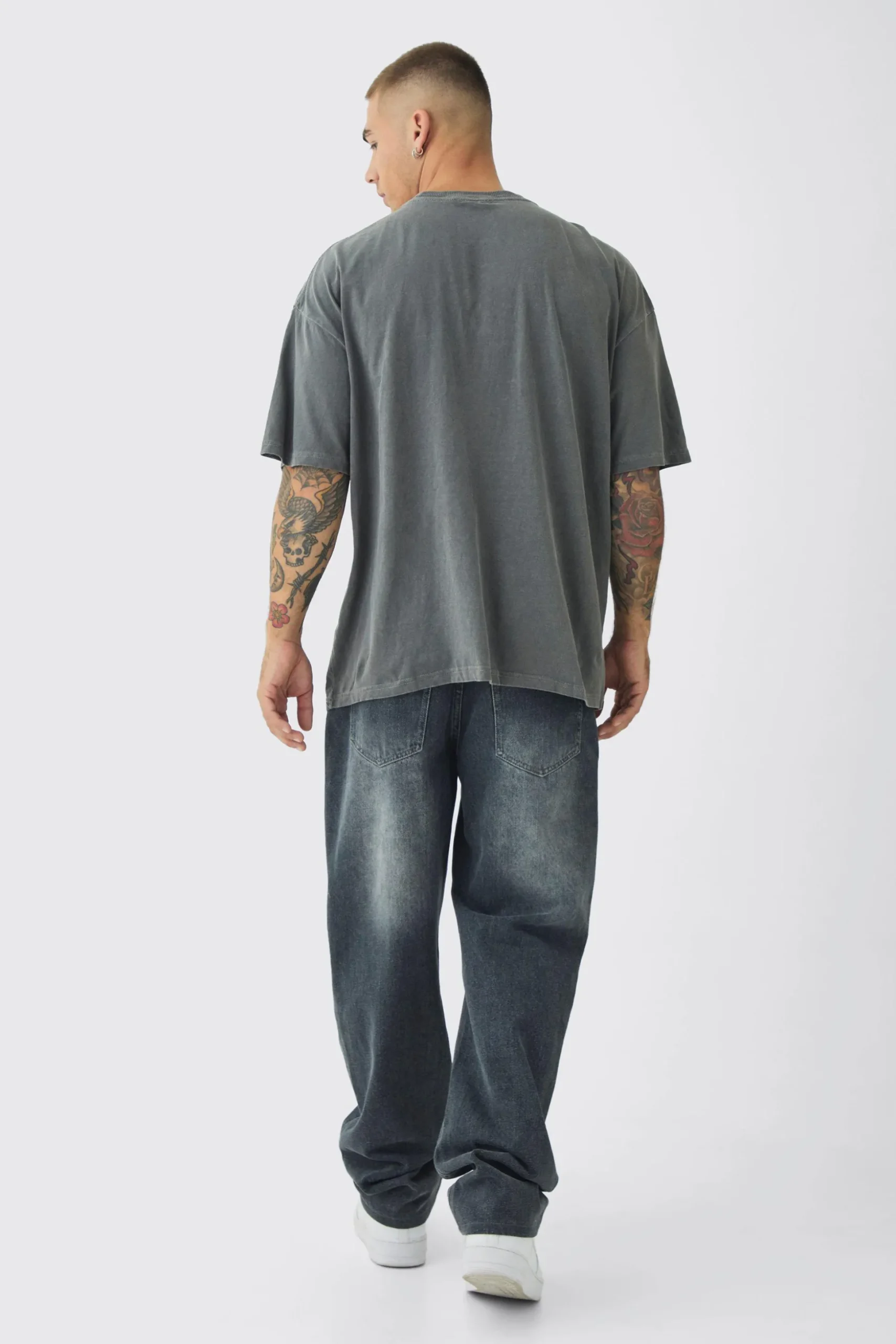 Oversized Castrol GTX Wash License Print T-Shirt | BoohooMAN UK