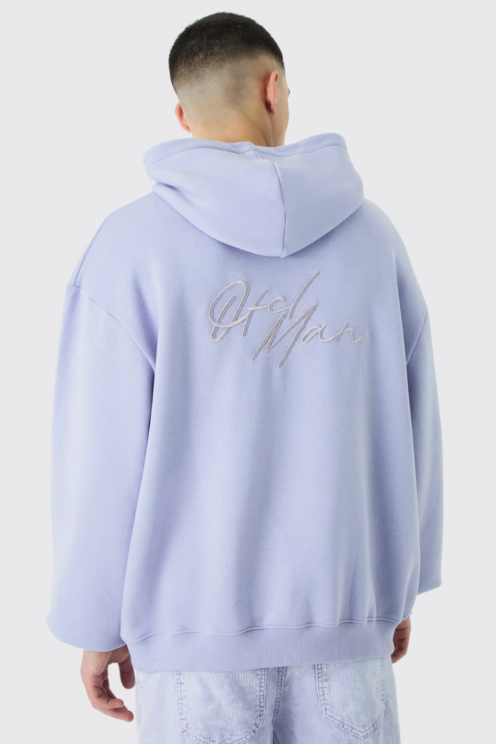 Oversized 3d Embroidered Ofcl Man Hoodie | BoohooMAN UK
