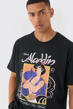 Oversized Disney Aladdin License T-shirt | BoohooMAN UK