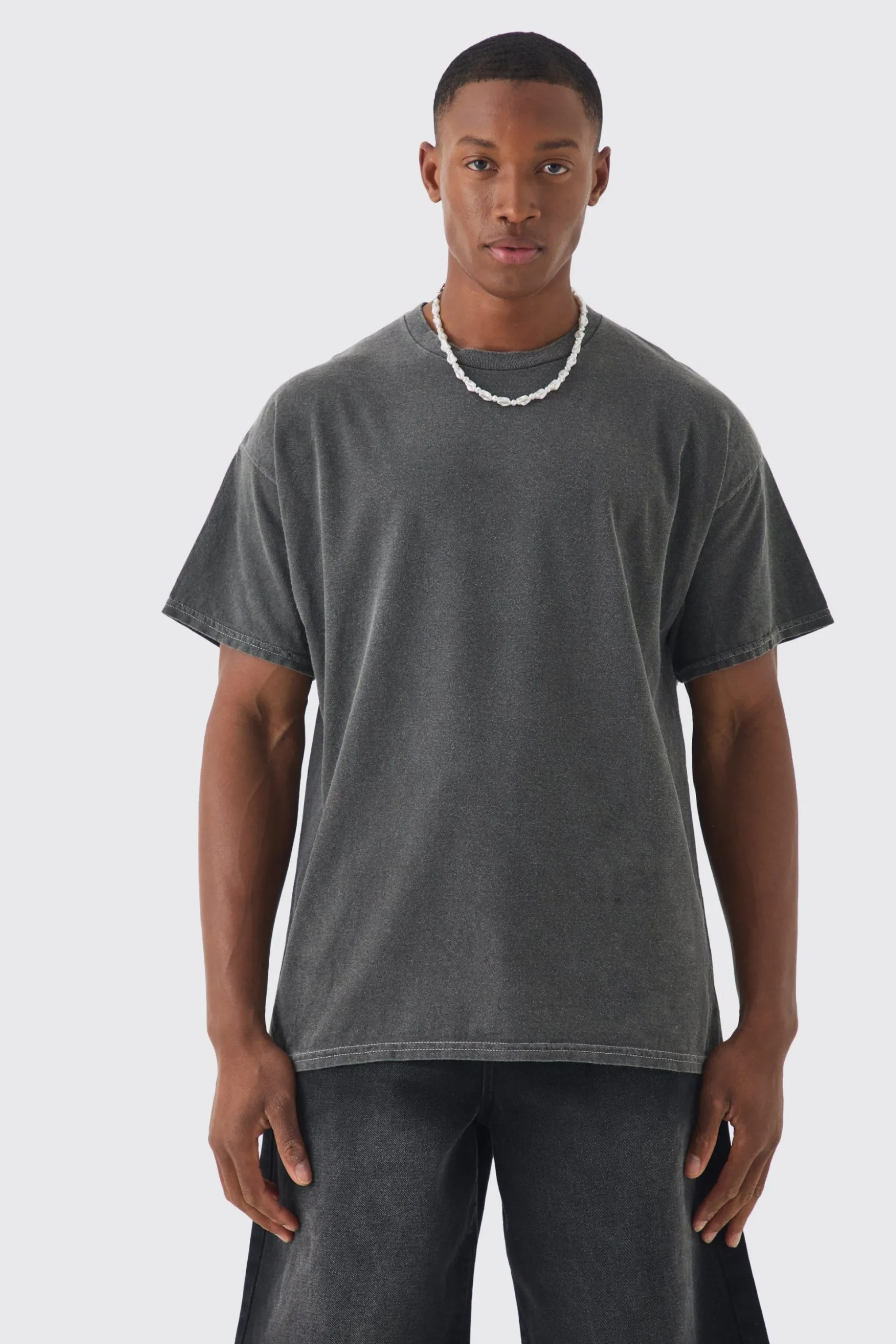 Oversized Disney Lilo And Stitch Wash License Back Print T-shirt | BoohooMAN UK