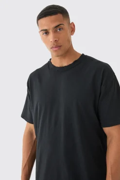 Oversized Distressed T-shirt | BoohooMAN UK