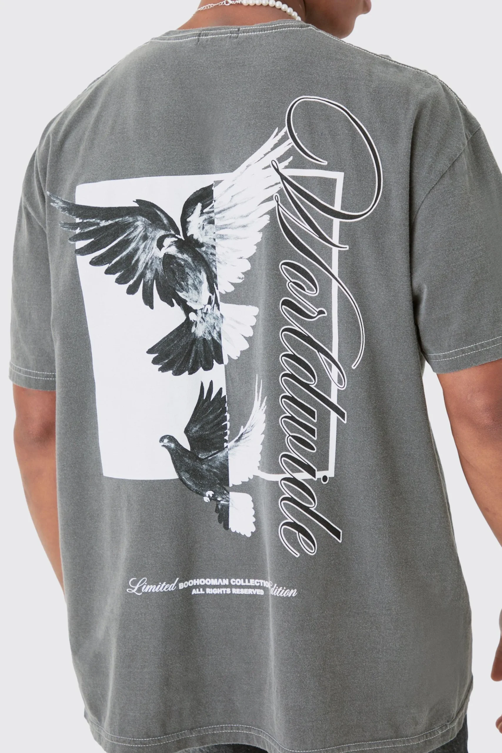 Oversized Dove Worldwide Back Print T-shirt | BoohooMAN UK