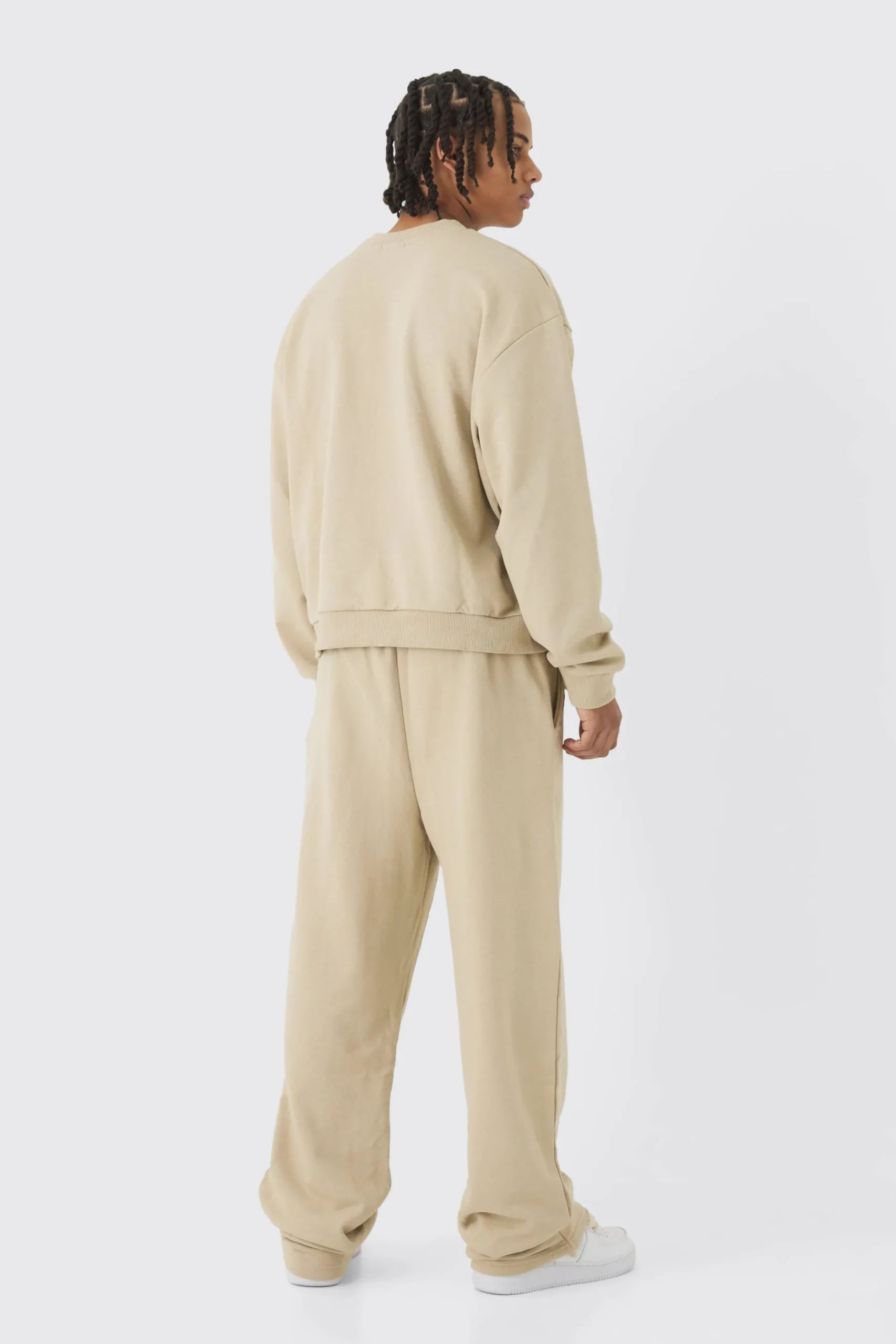 Oversized Extended Neck Boxy Heavy Sweatshirt Relaxed Tracksuit | BoohooMAN UK