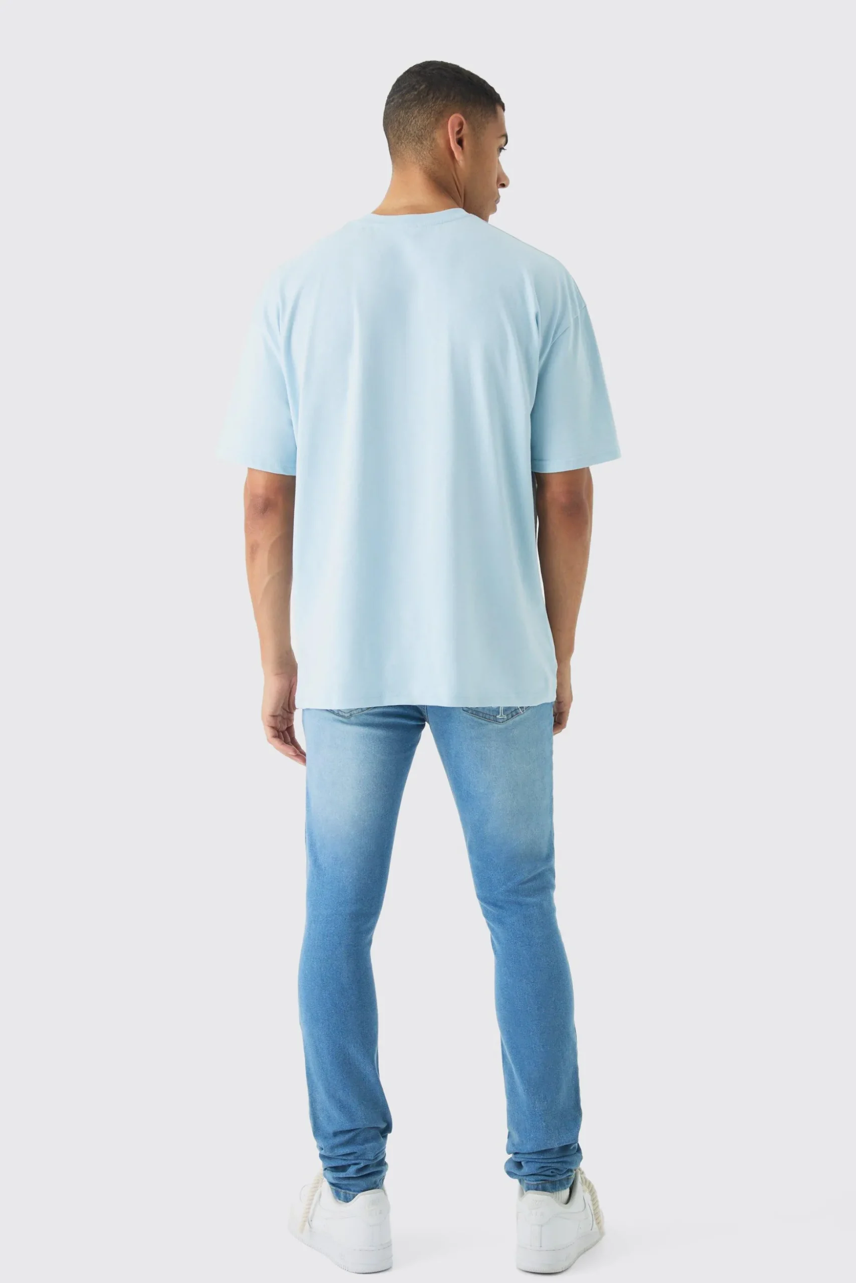 Oversized Faded Large Graphic T-shirt | BoohooMAN UK