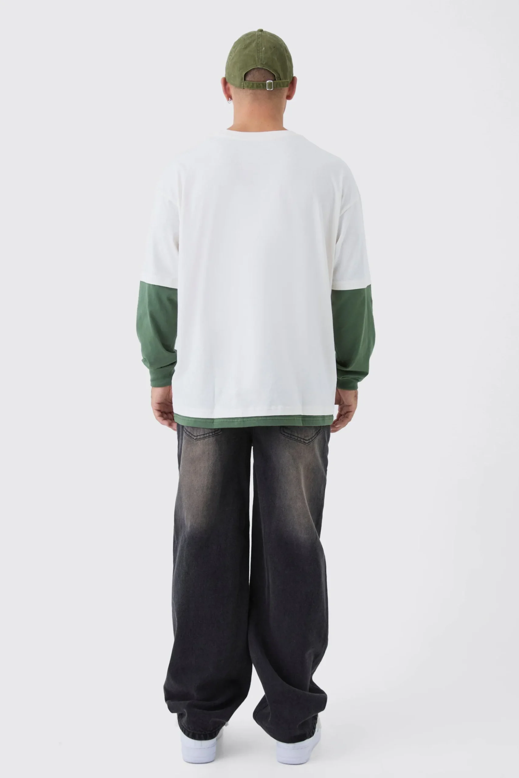 Oversized Faux Layer T-Shirt | BoohooMAN UK