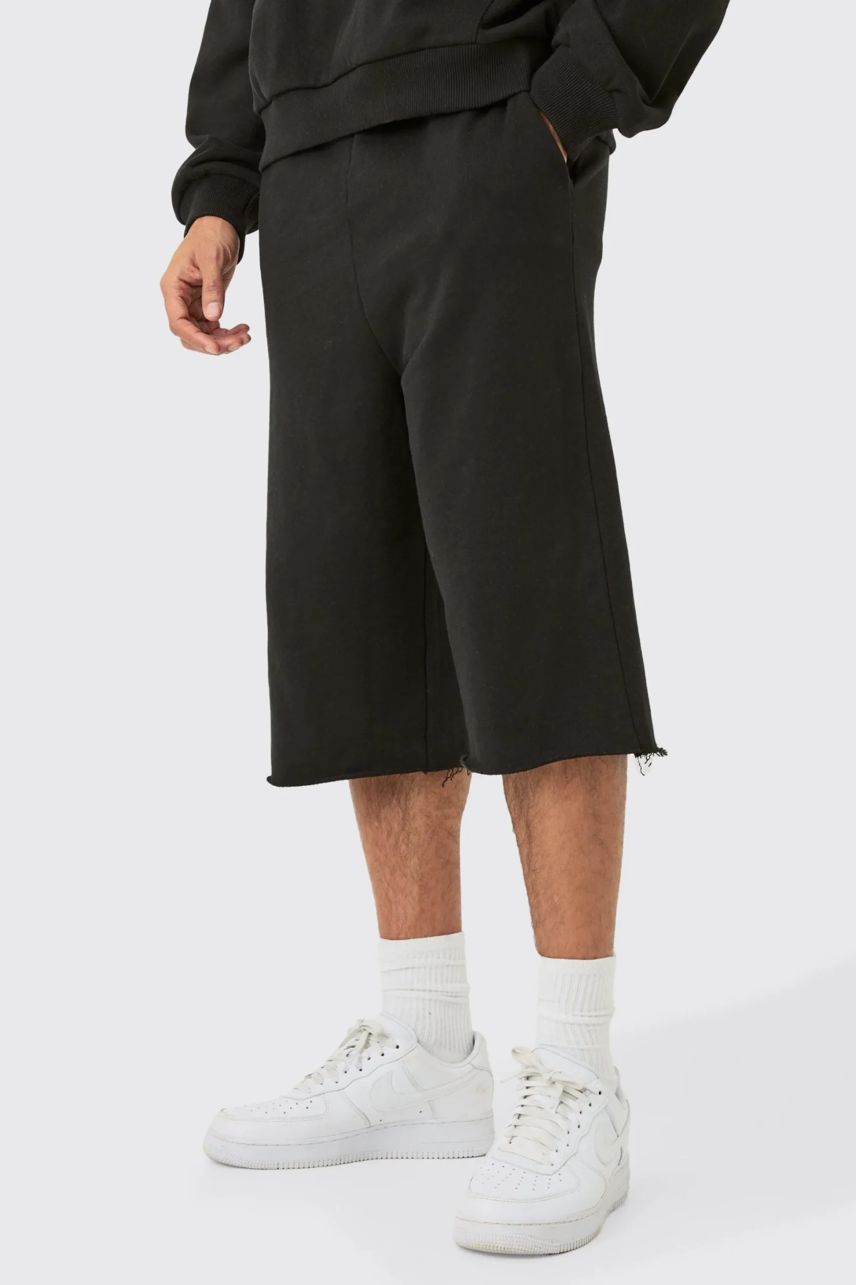 Oversized Fit Heavyweight Jersey Jort | BoohooMAN UK