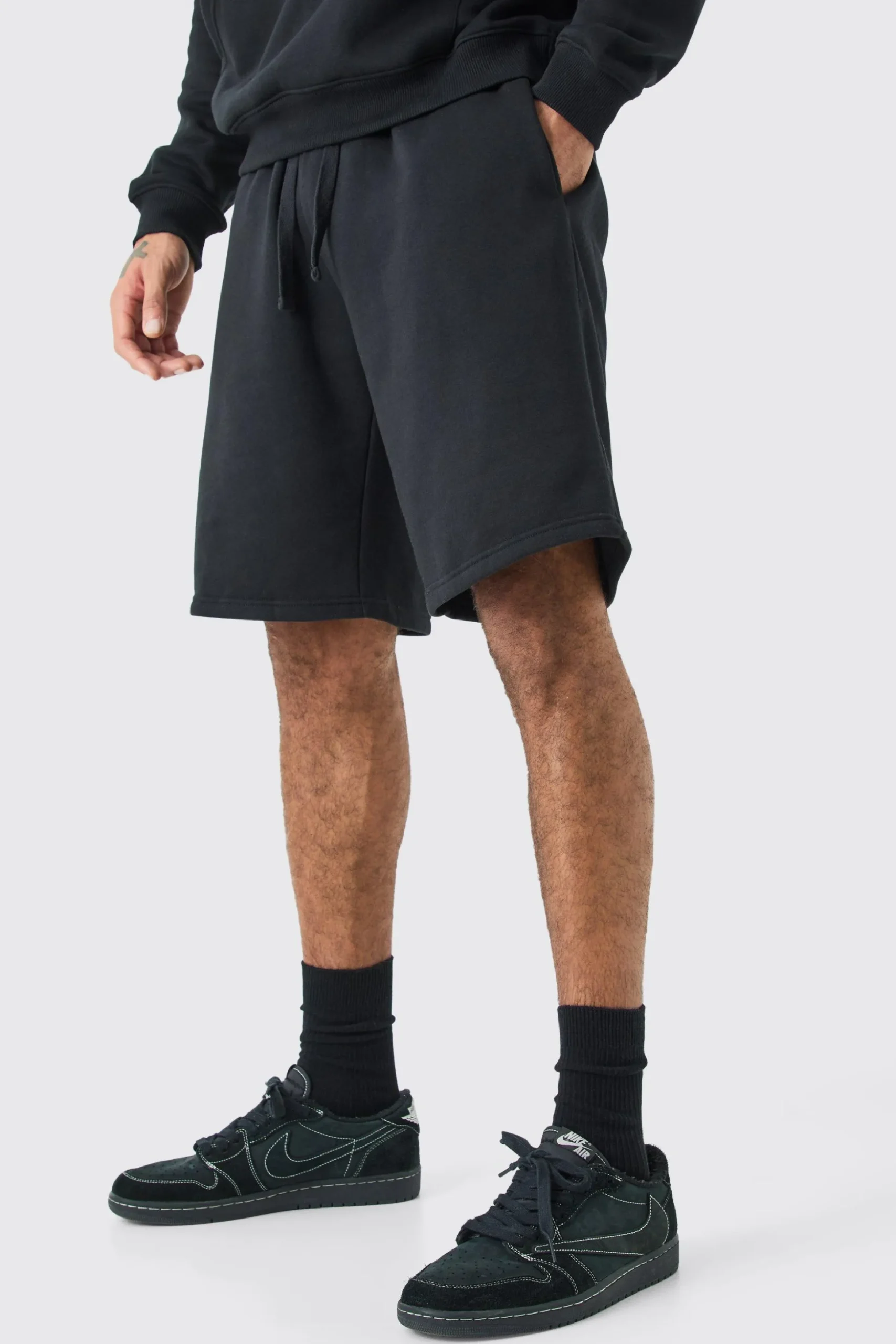 Oversized Fit Jersey Short | BoohooMAN UK