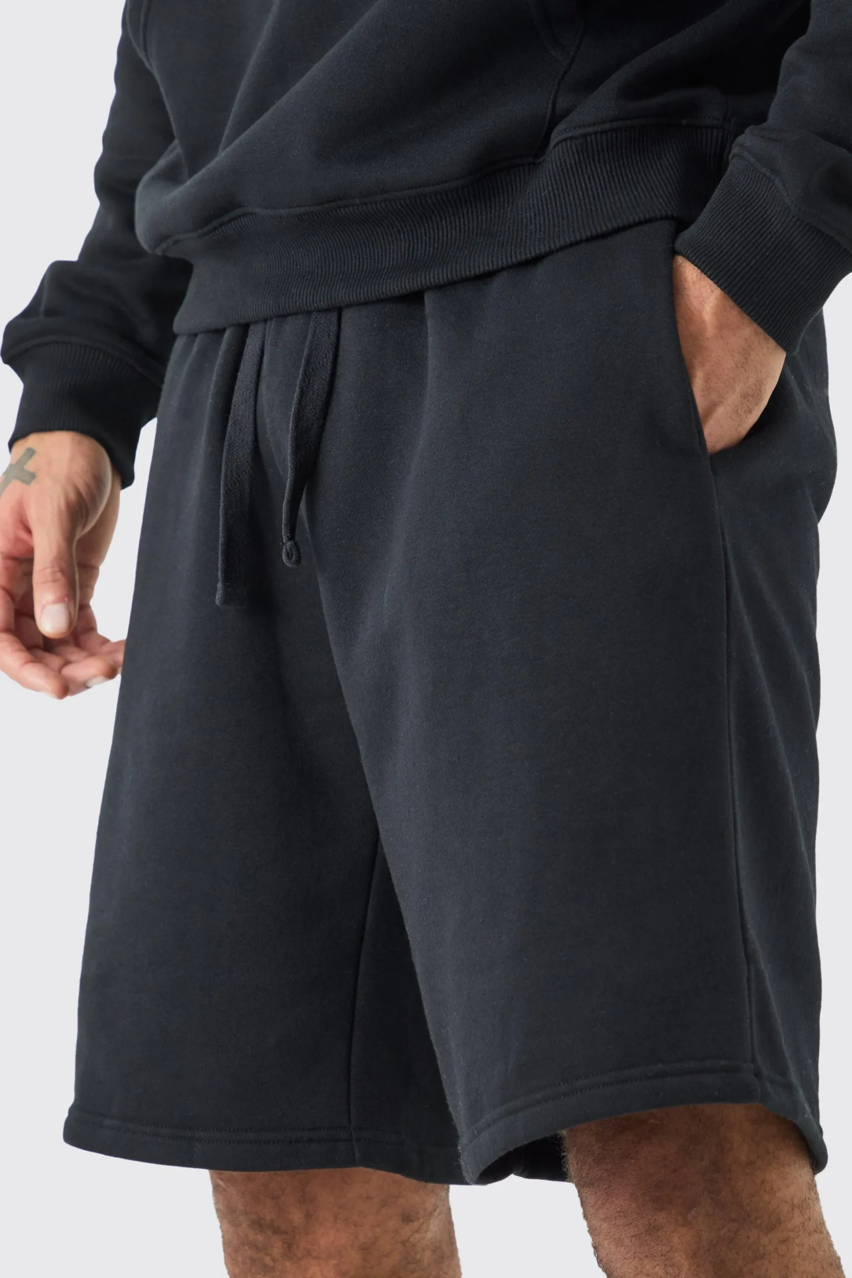 Oversized Fit Jersey Short | BoohooMAN UK