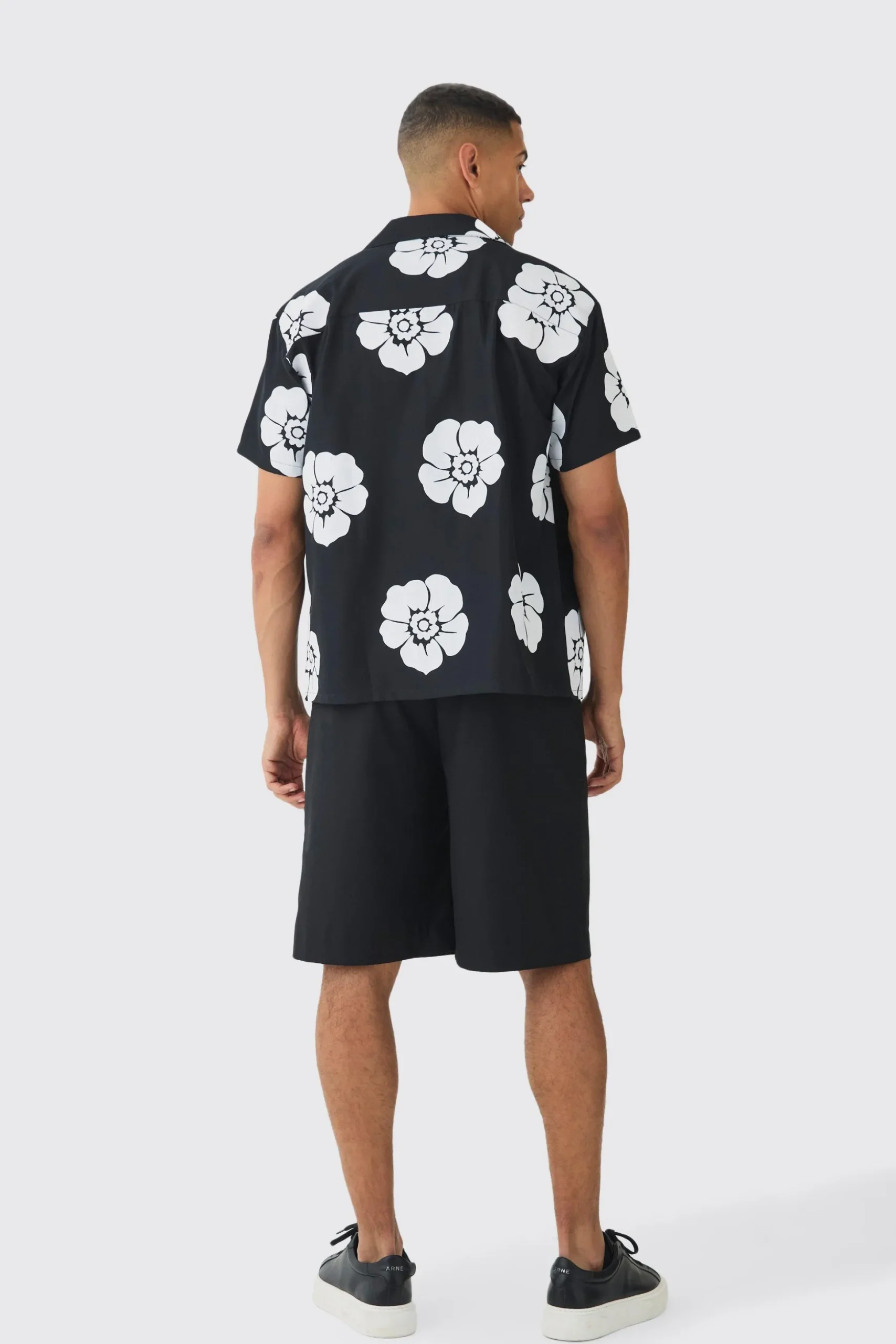 Oversized Floral Print Soft Twill Shirt | BoohooMAN UK