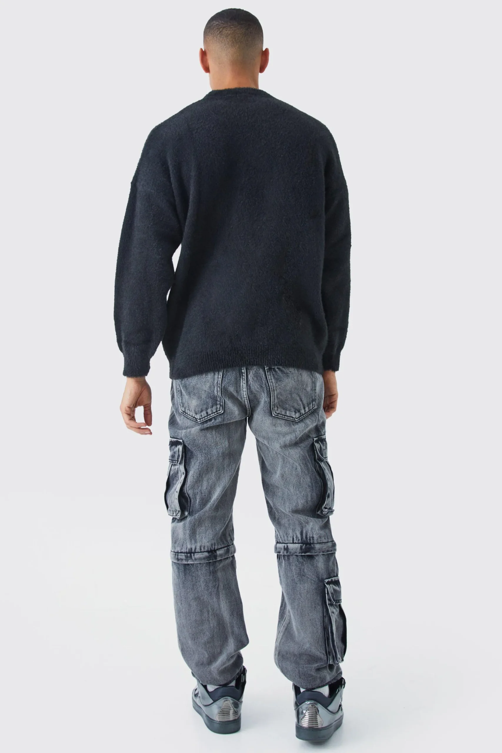 Oversized Fluffy Limited Edition Knitted Jumper | BoohooMAN UK