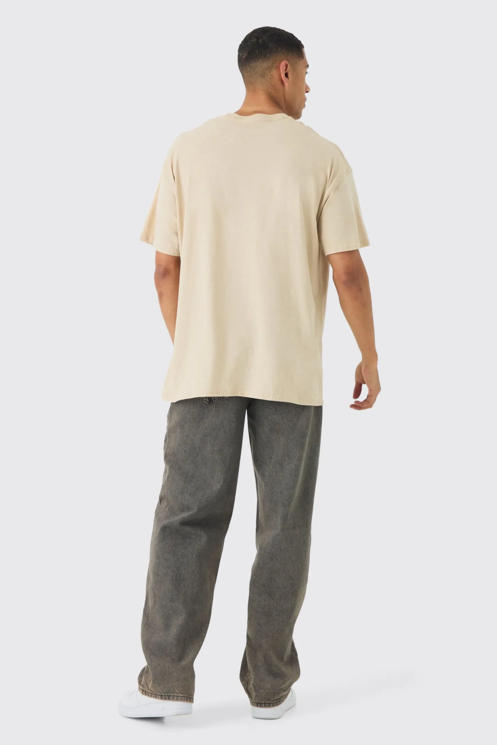 Oversized G Mane Face License Print Wash T-Shirt | BoohooMAN UK