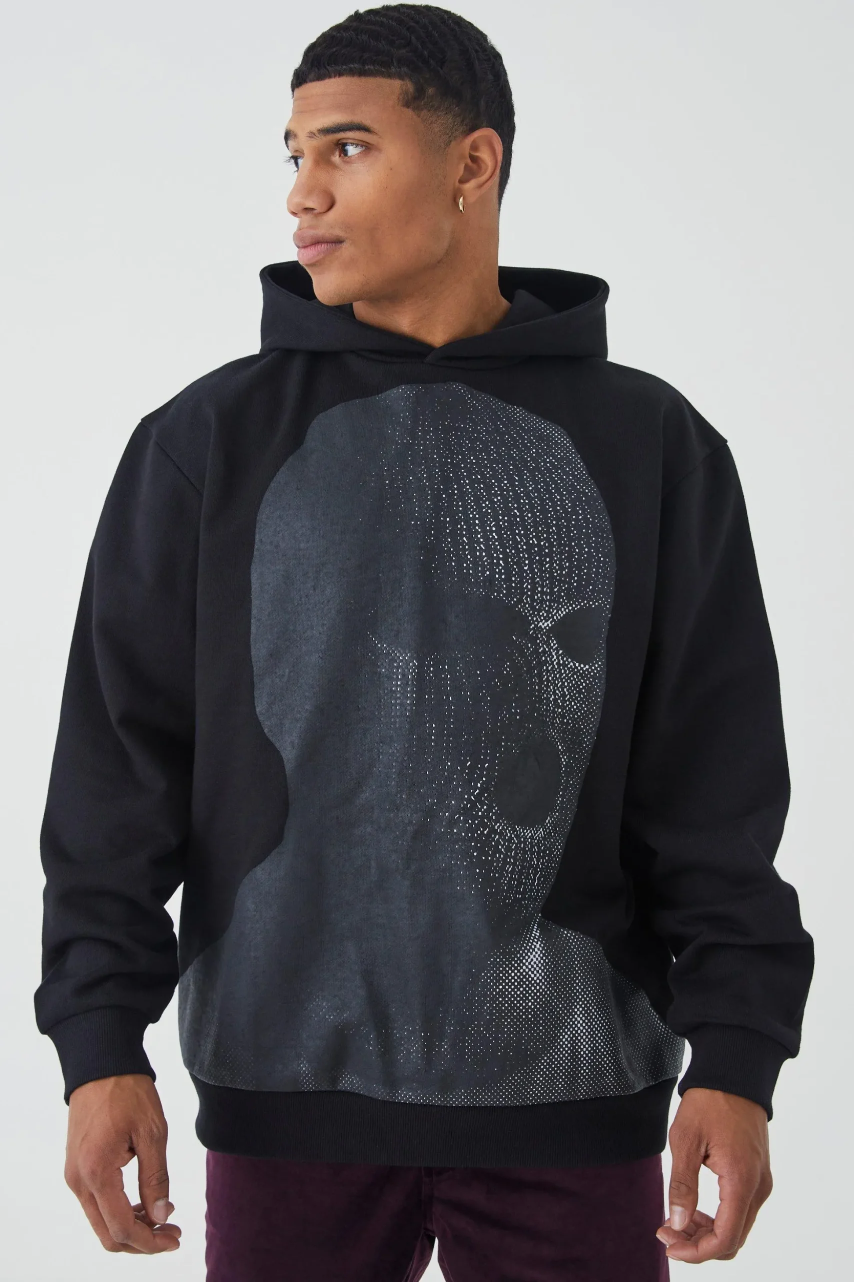 Oversized Heavyweight Loopback Graphic Hoodie | BoohooMAN UK