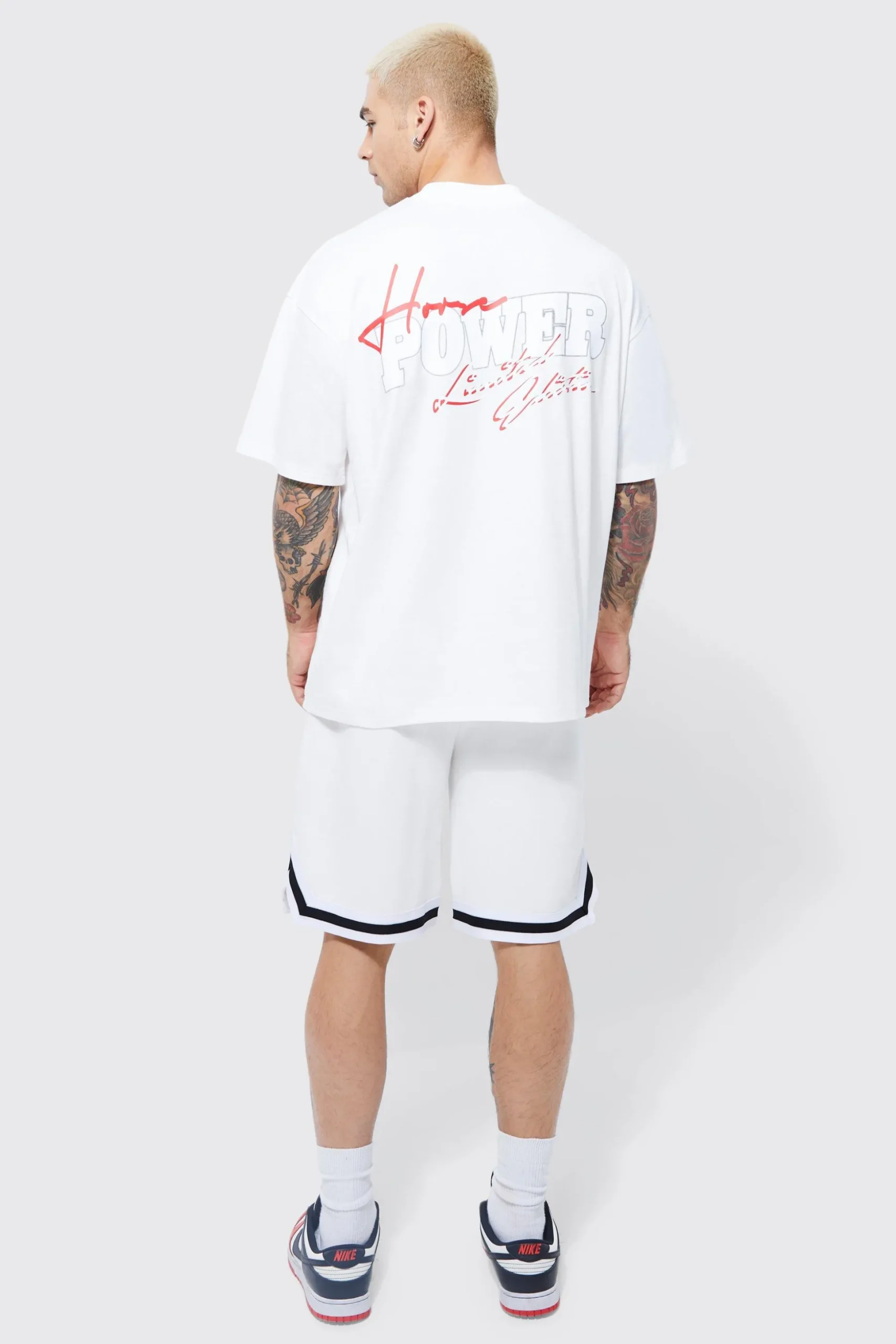 Oversized Homme Basketball T-shirt And Short Set | BoohooMAN UK