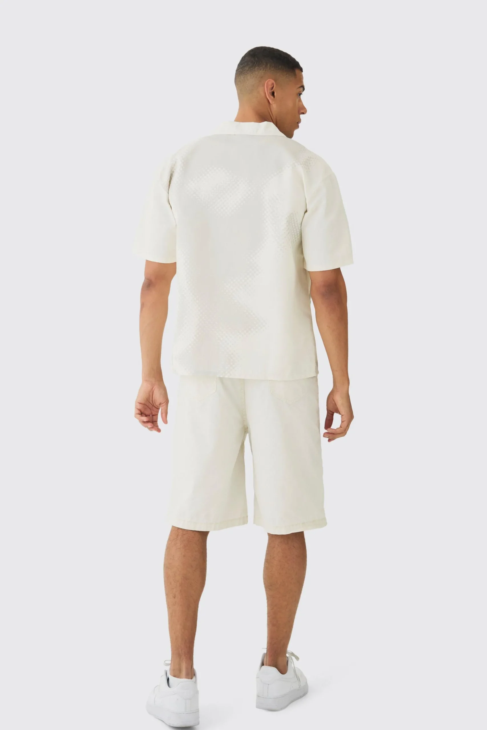 Oversized Lightweight Twill Moto Shirt | BoohooMAN UK