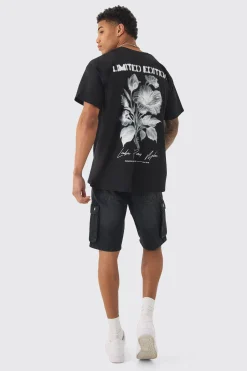 Oversized Limited Edition Floral Print T-shirt | BoohooMAN UK