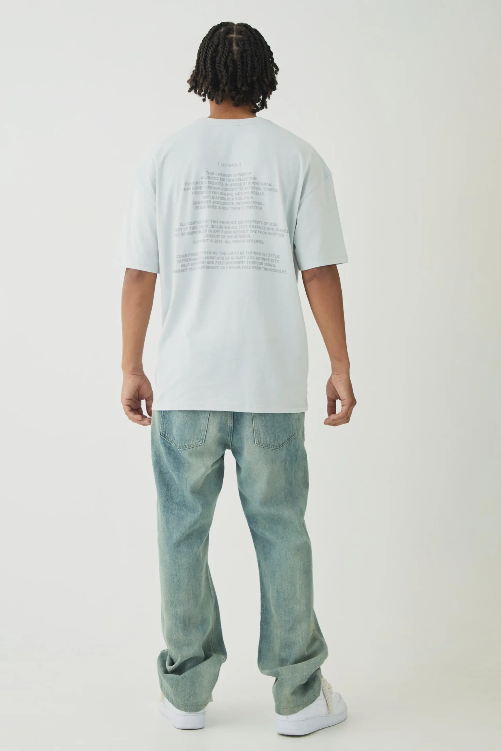 Oversized Limited Edition Print T-Shirt | BoohooMAN UK