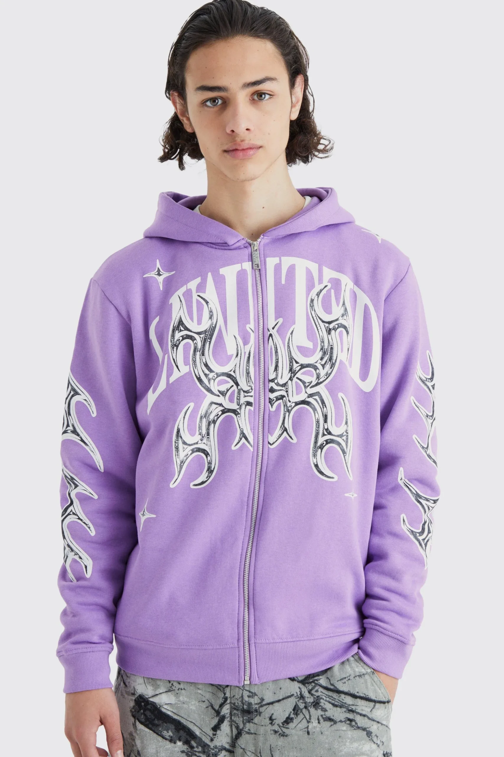 Oversized Limited Graphic Hoodie | BoohooMAN UK