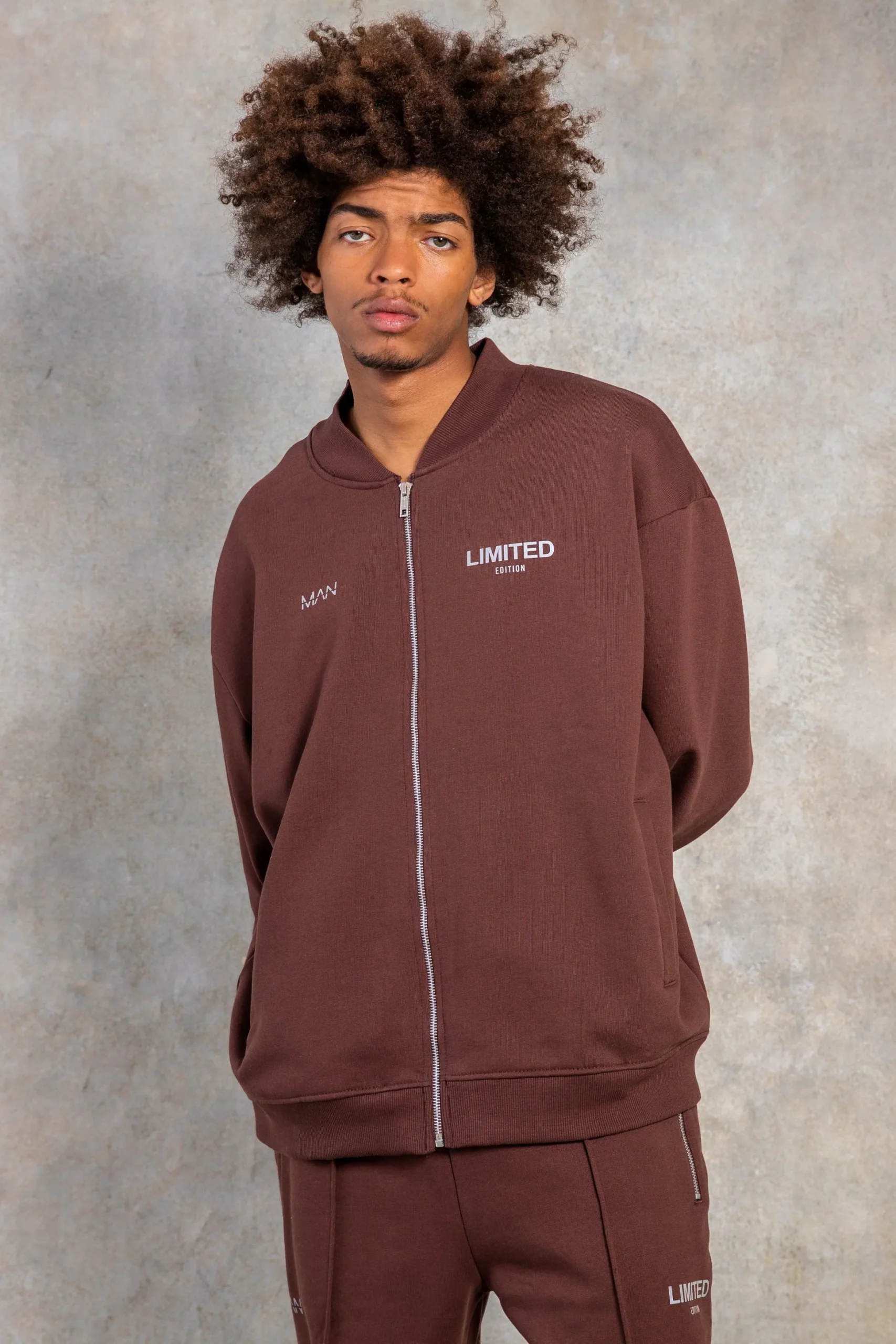 Oversized Limited Heavyweight Bomber | BoohooMAN UK