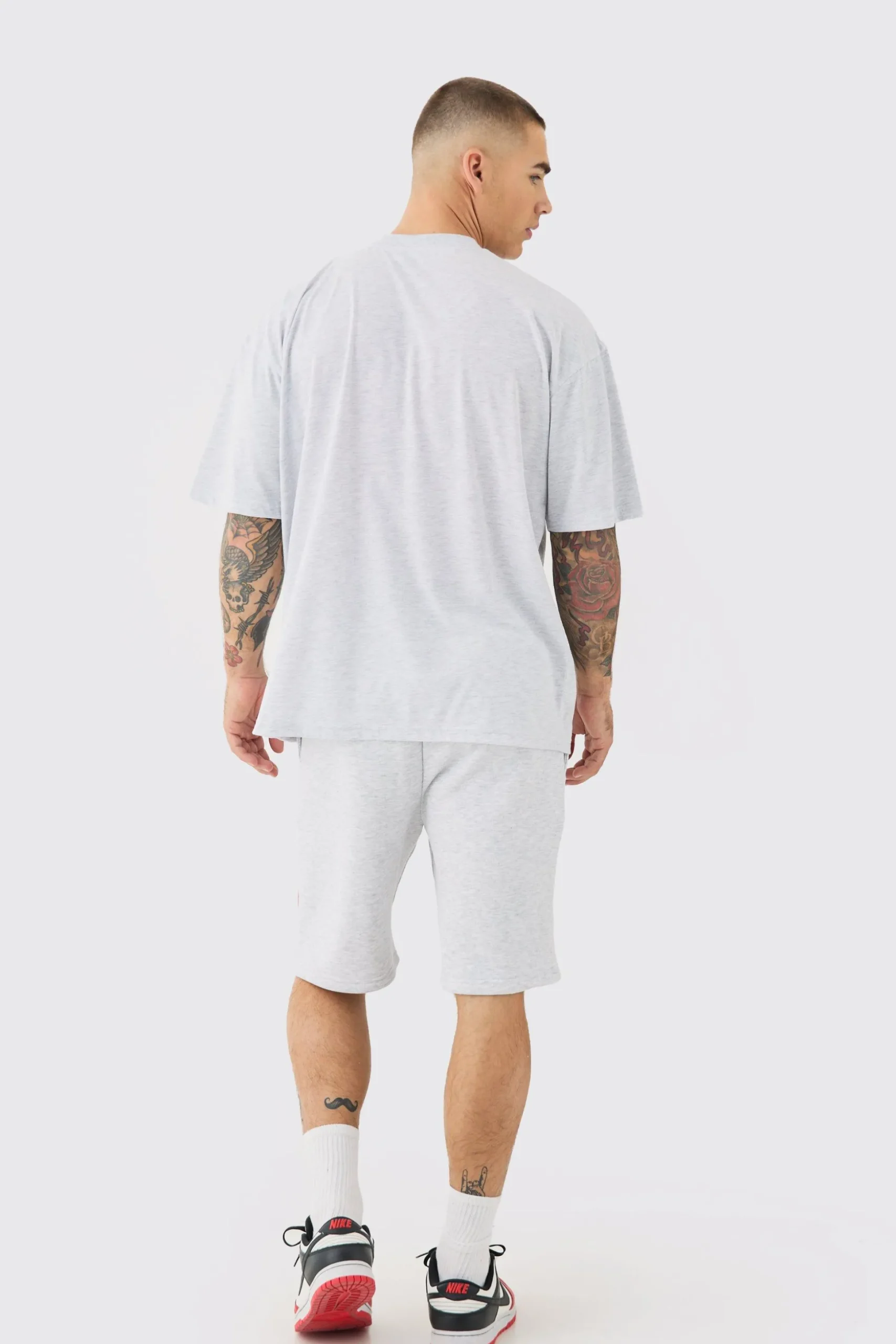 Oversized Man Graffiti T-shirt And Short Set | BoohooMAN UK
