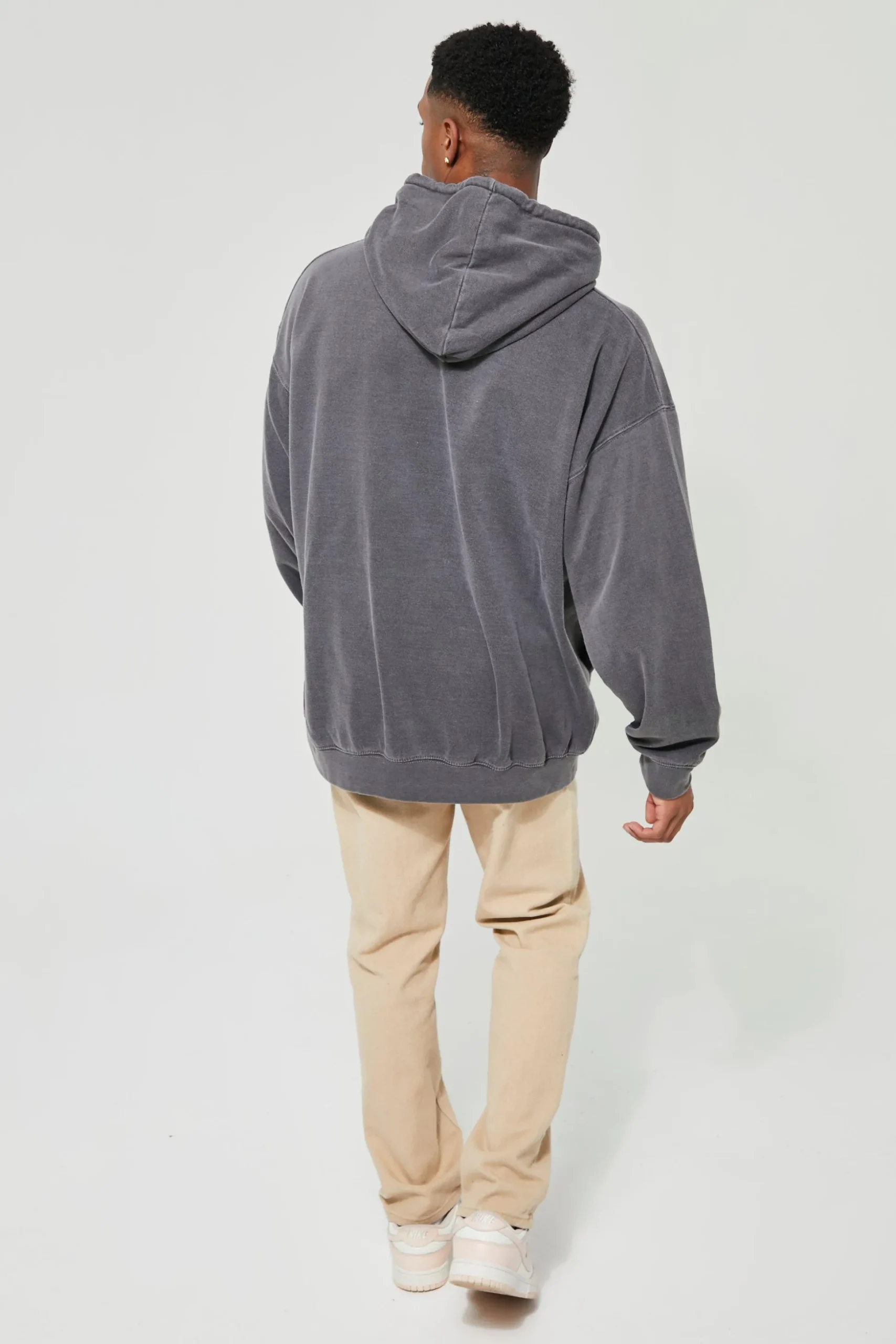 Oversized Nirvana Washed License Hoodie | BoohooMAN UK