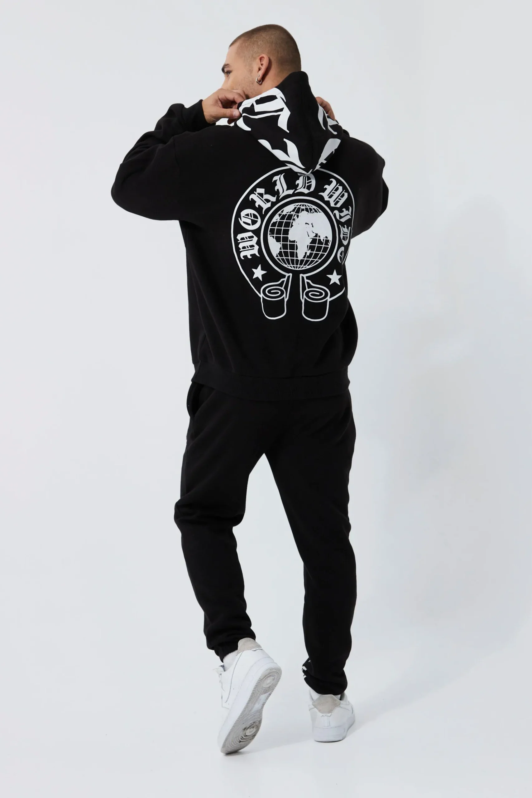 Oversized Ofcl Worldwide Hooded Tracksuit | BoohooMAN UK