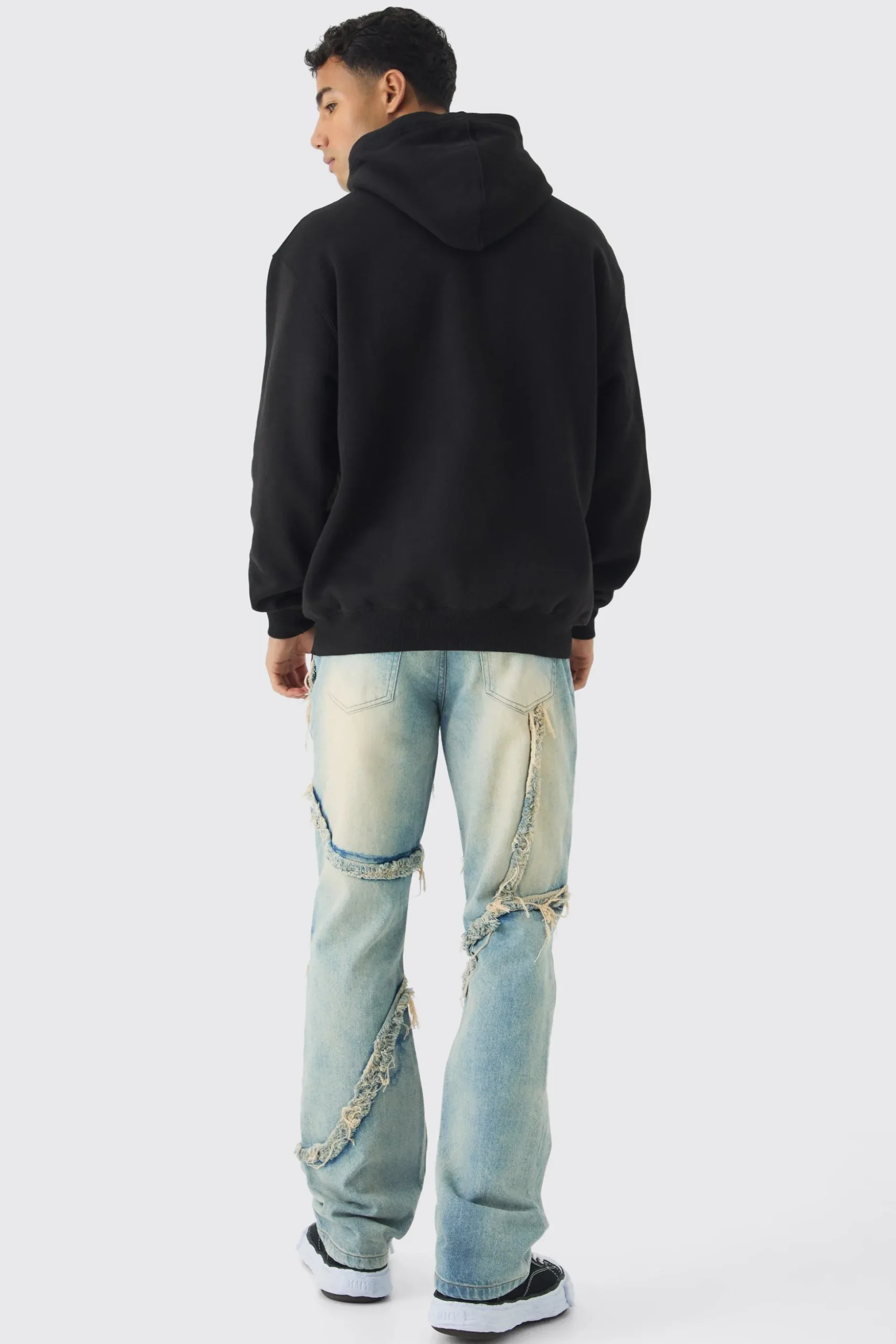 Oversized Official Cracked Print Hoodie | BoohooMAN UK