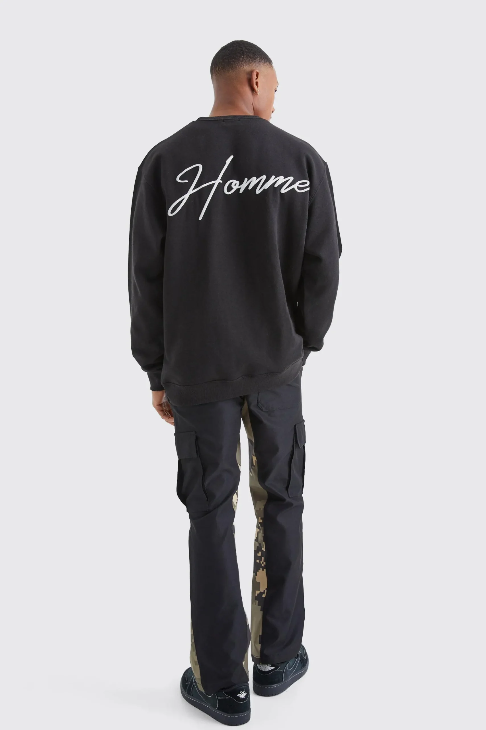 Oversized Official Puff Print Sweatshirt | BoohooMAN UK